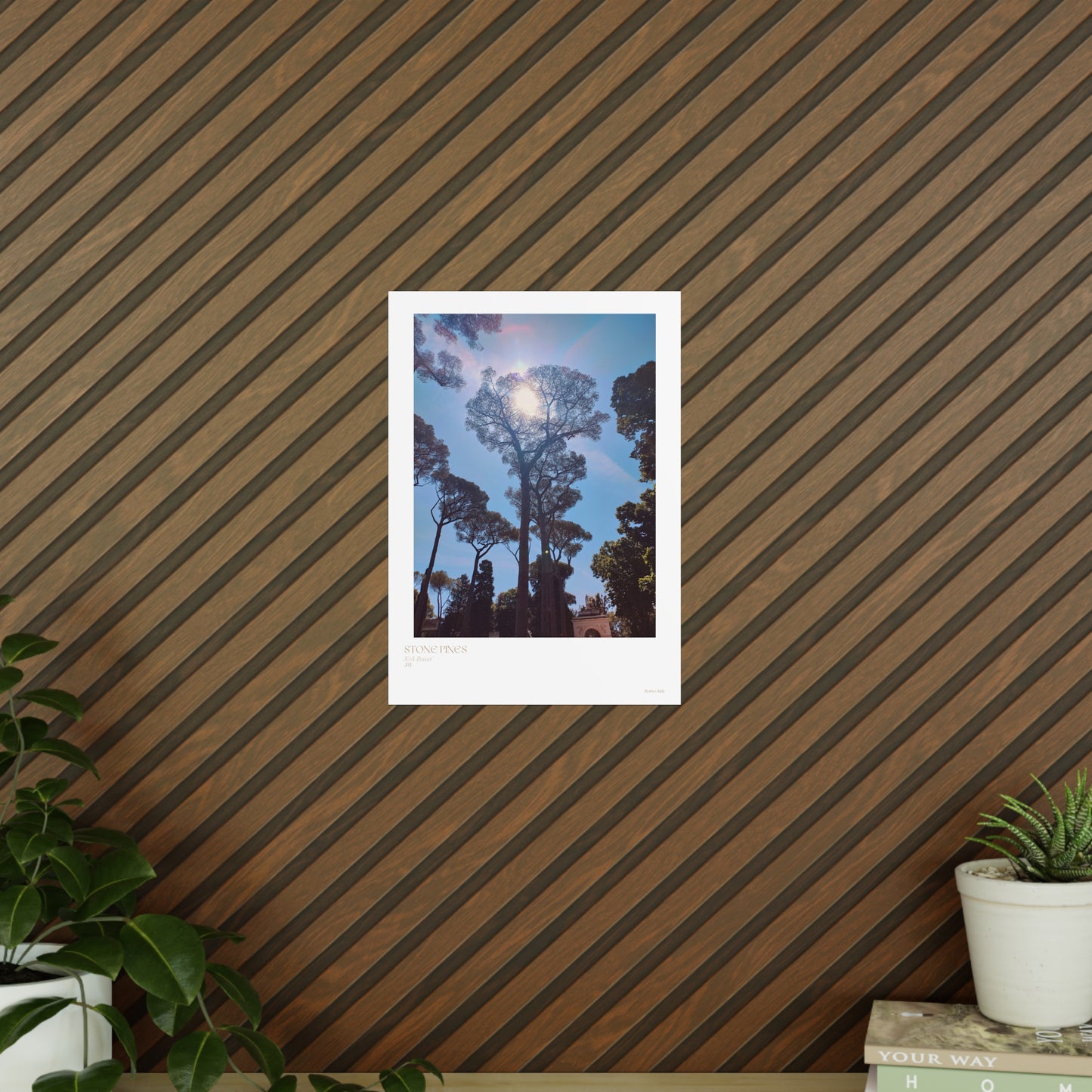 Stone Pines Rome, Italy Photograph Vertical Posters EU