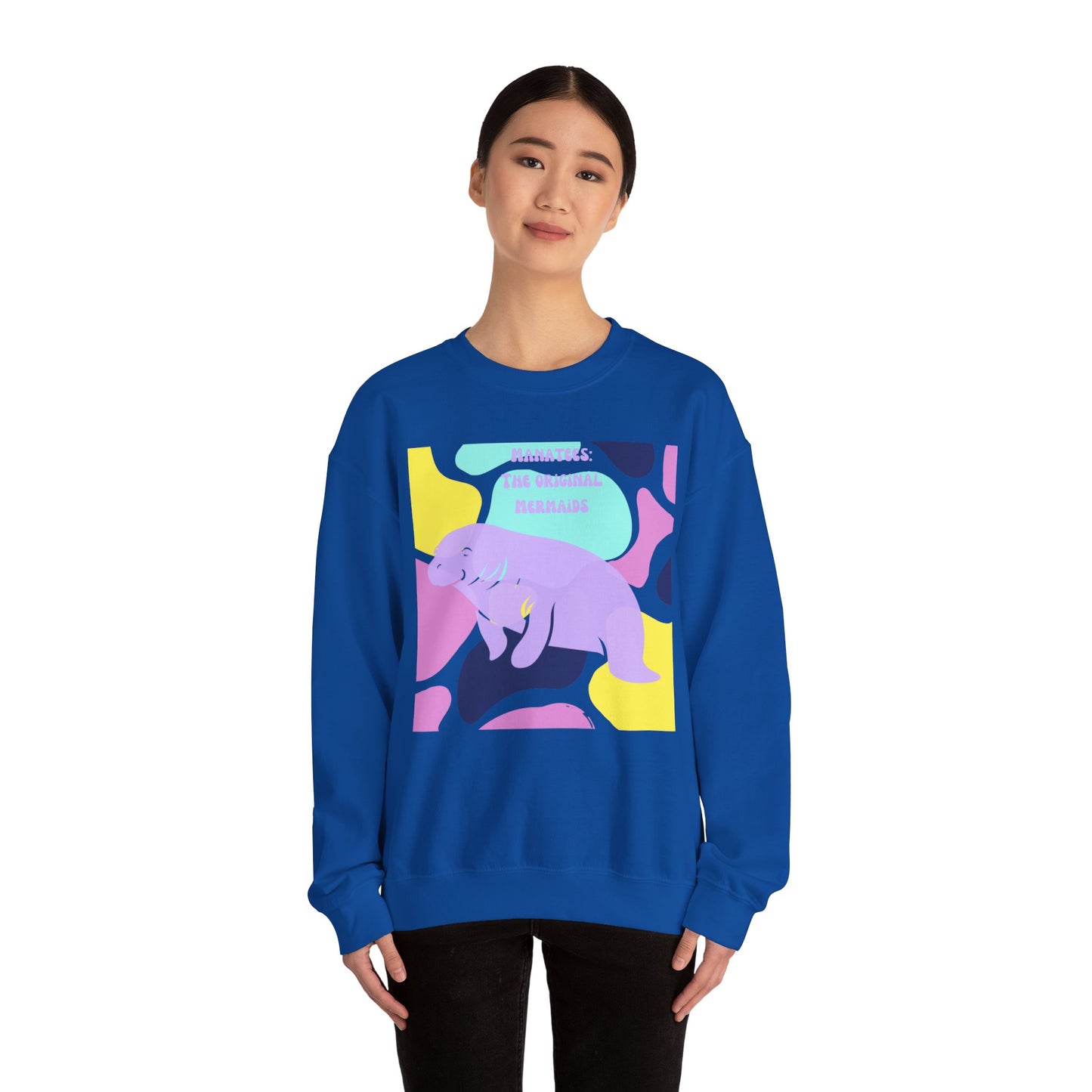 The Original Mermaid Manatee Unisex Heavy Blend™ Crewneck Sweatshirt