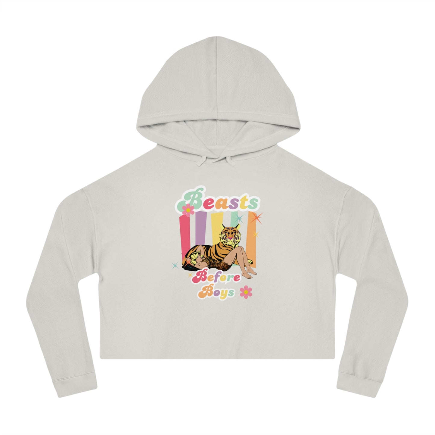 Breasts Before Boys Women’s Cropped Hooded Sweatshirt