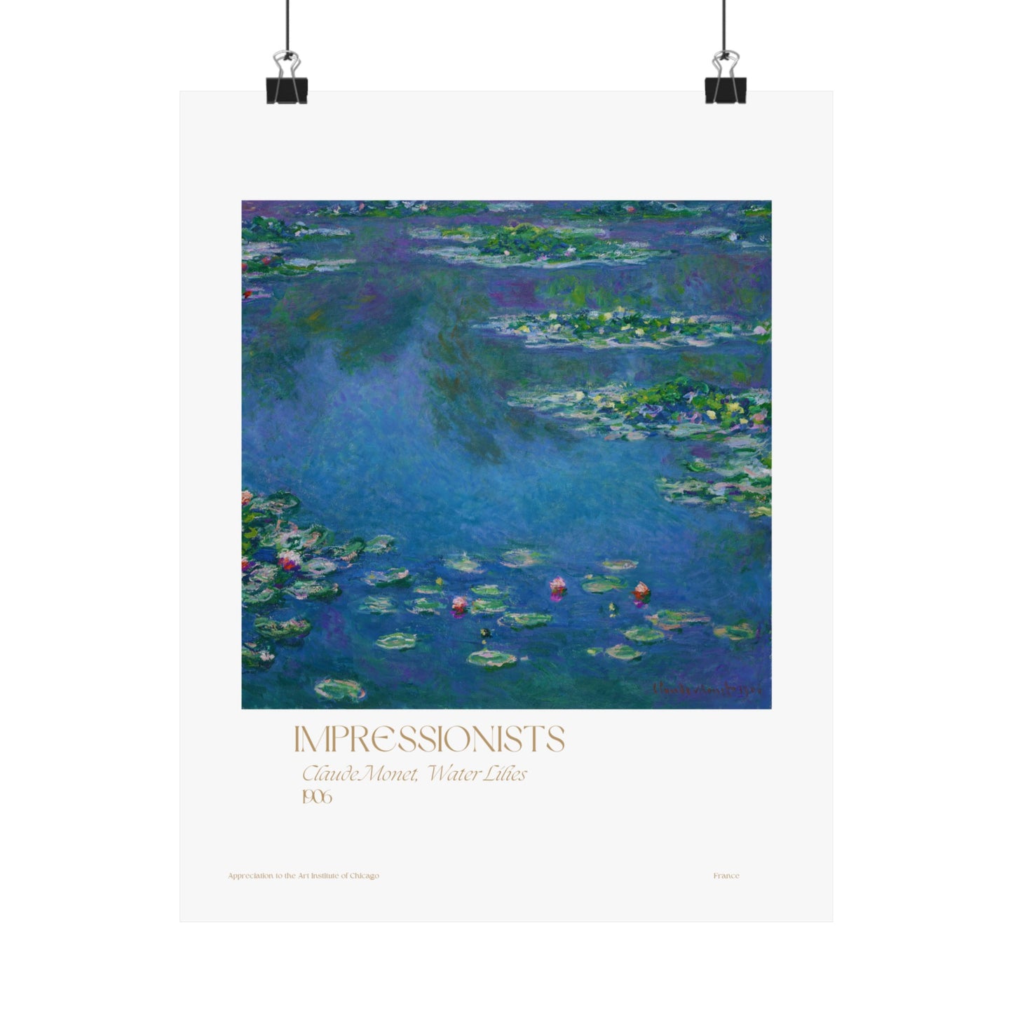 Claude Monet, Water Lilies 1906 Vertical Posters