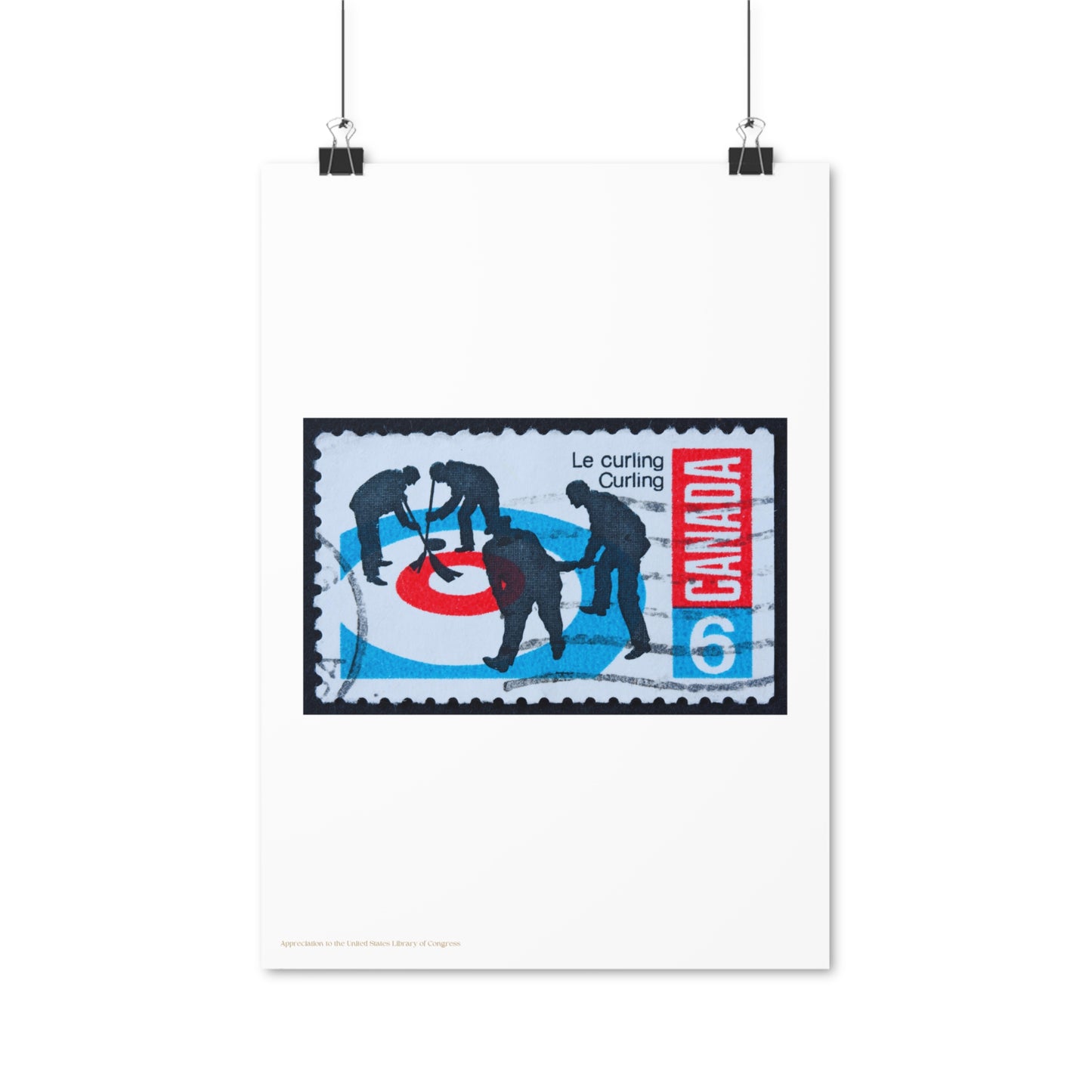 Canada Stamp Illustration Vertical Poster EU