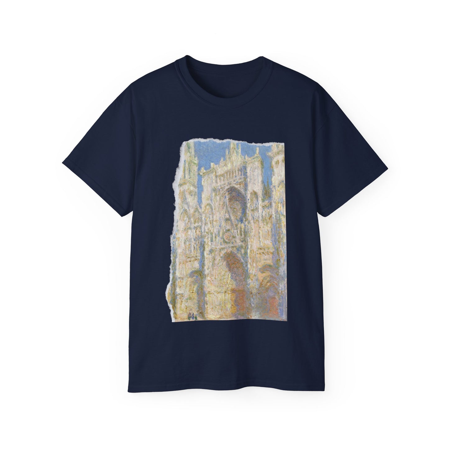 Camiseta de algodón ultradelgada de Claude Monet, catedral de Rouen, el portal al sol, 1894