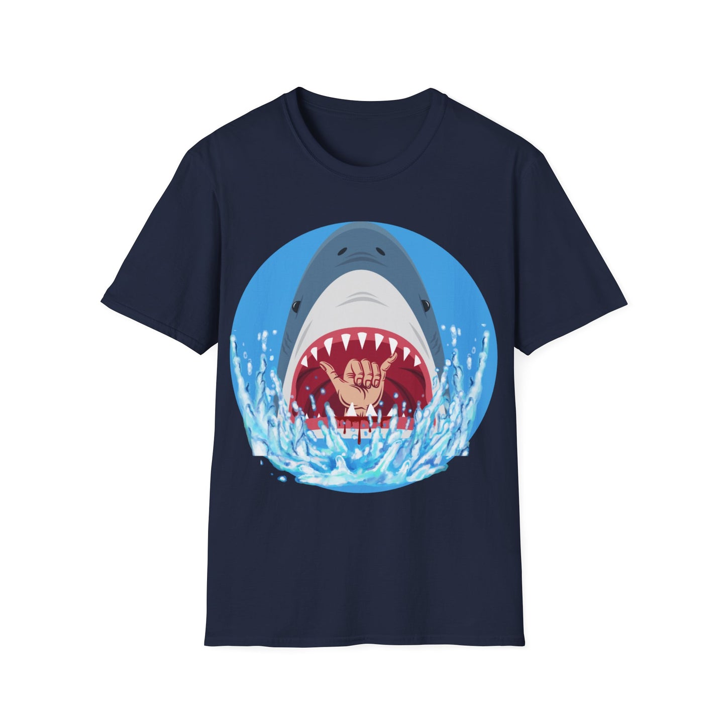 Camiseta unisex de estilo suave Surfin' Shark de la UE 