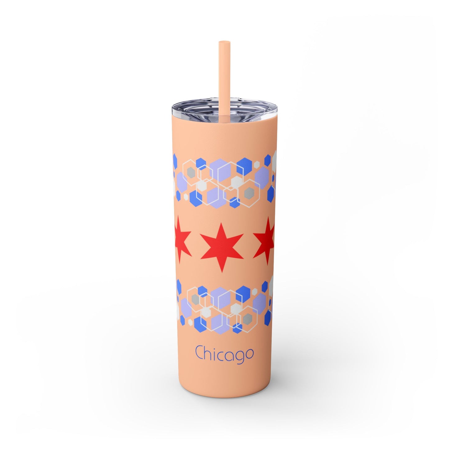 Modern Chicago Tumbler with Straw, 20oz