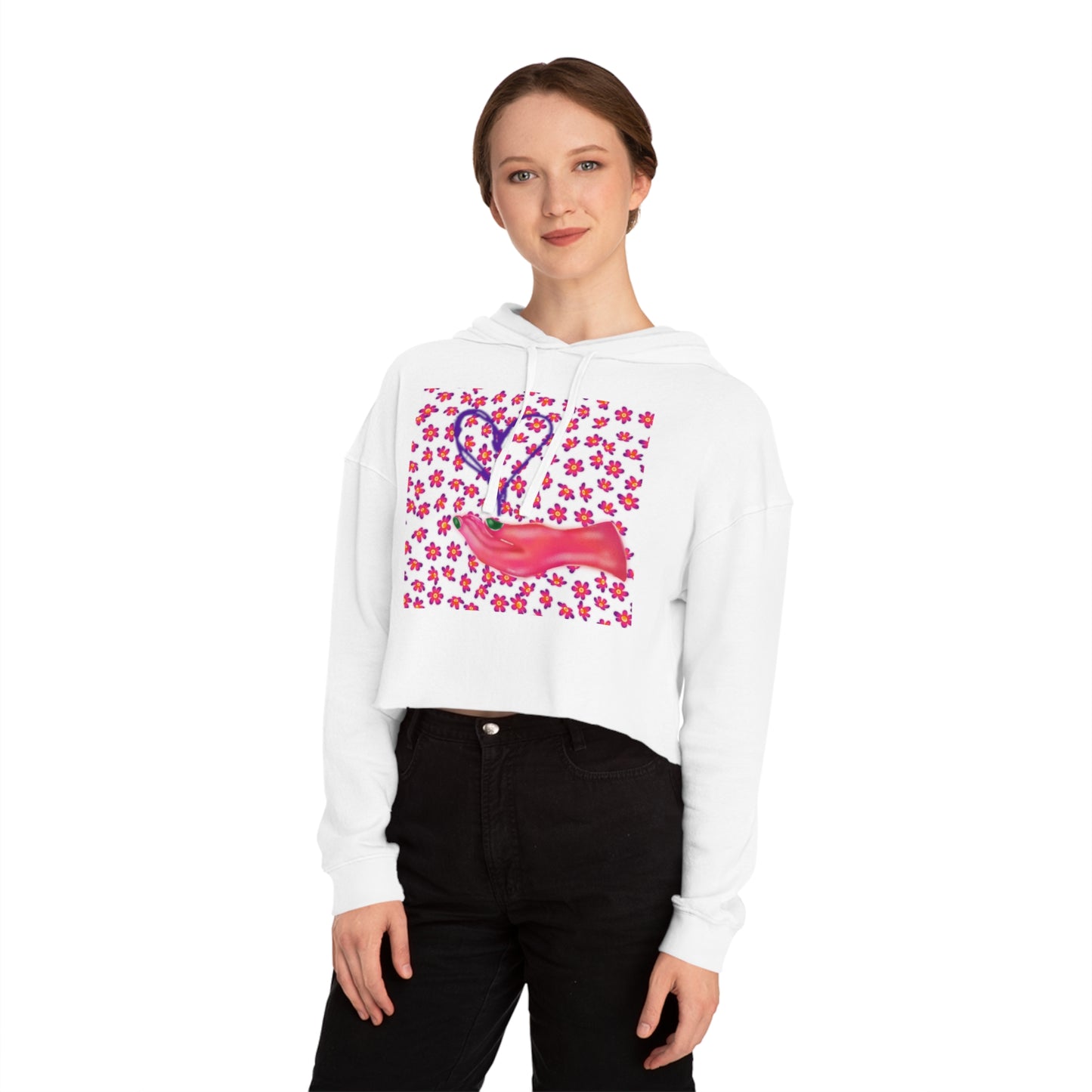 Sudadera corta con capucha para mujer My Heart