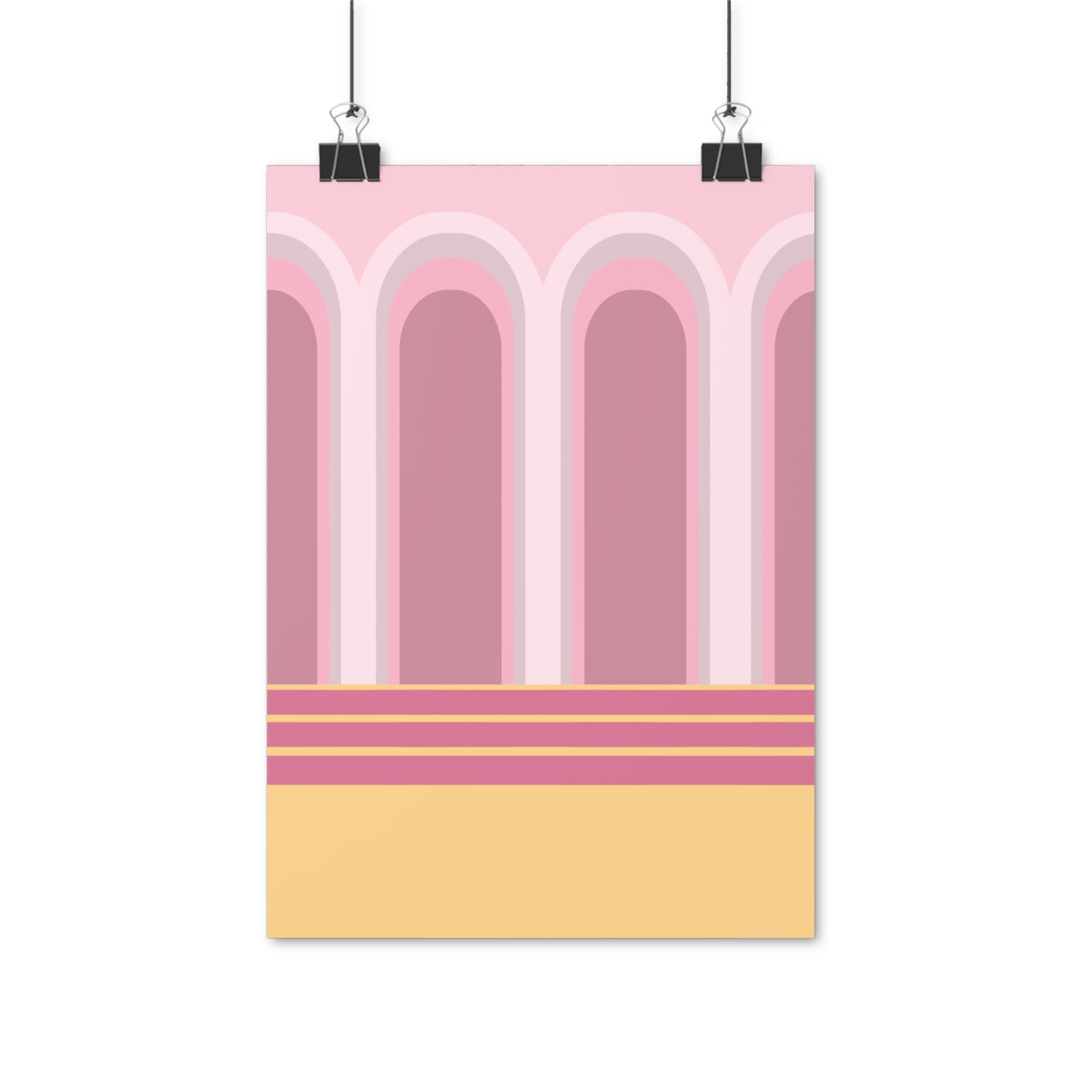 Arches in Rose Illustration Vertical Poster EU