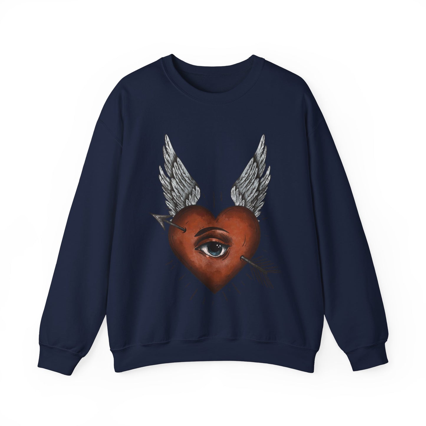 Sudadera unisex de cuello redondo de mezcla pesada Eye of the Beholder™ UE