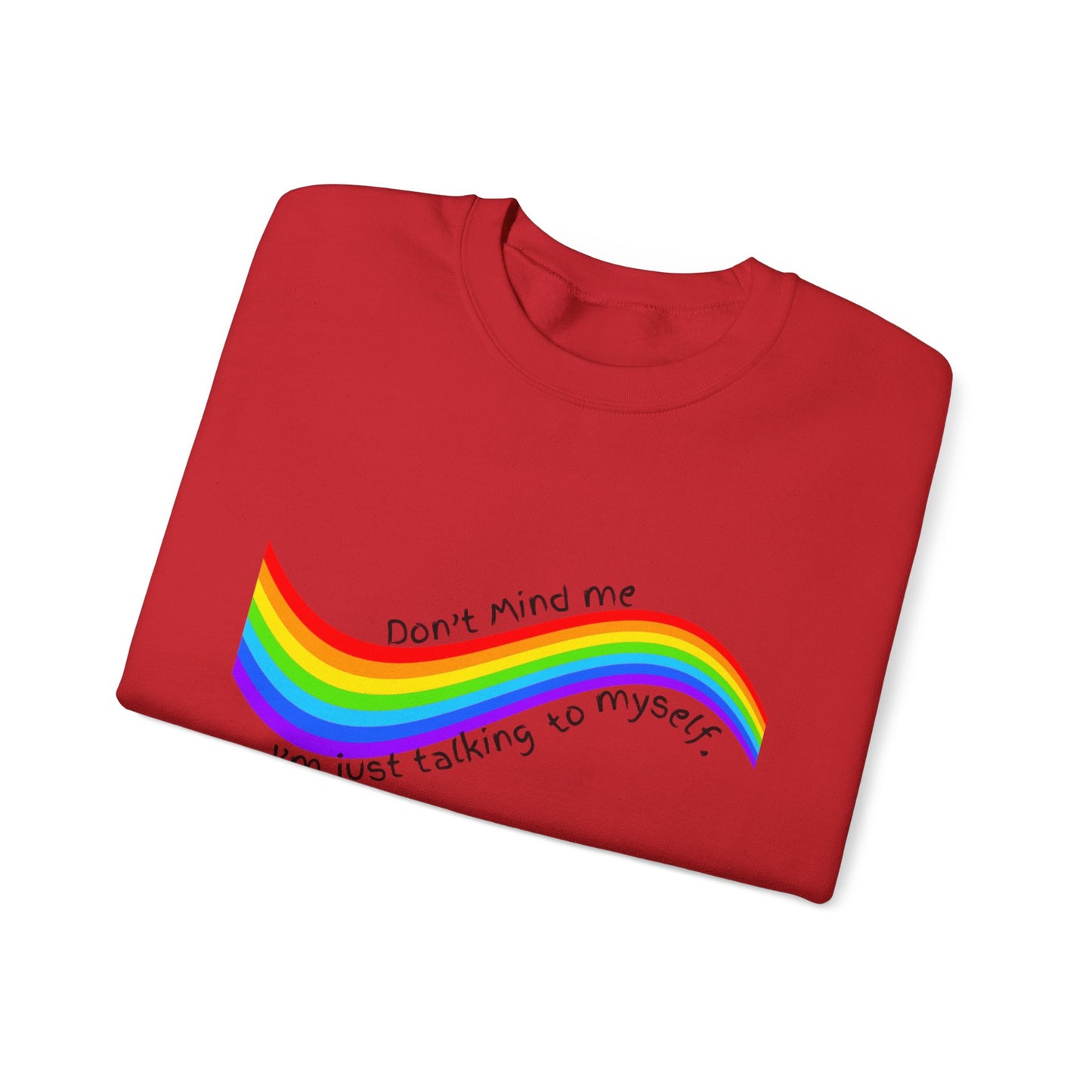 Talking to Myself Rainbow Unisex Heavy Blend™ Crewneck Sweatshirt