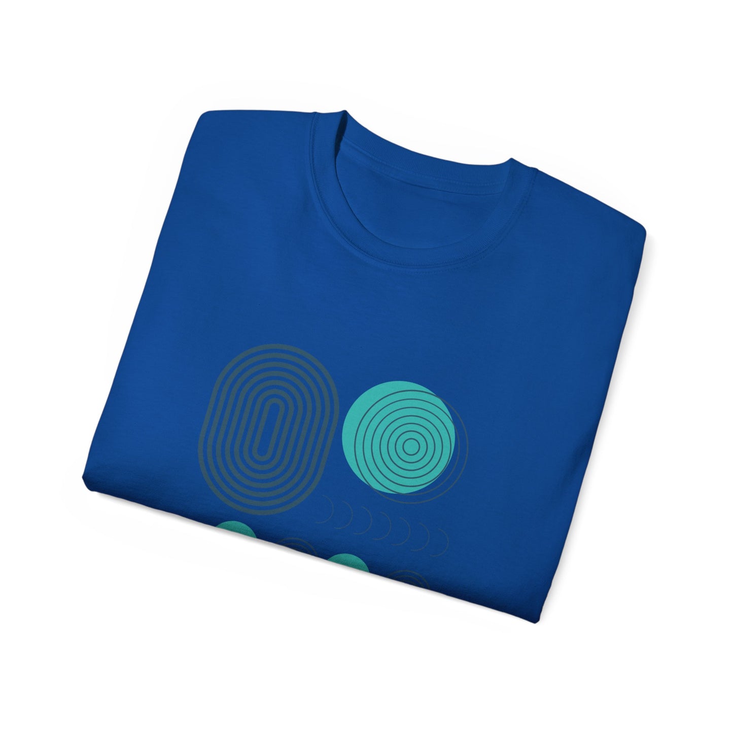 Blue Geometry Illustration Ultra Cotton Tee EU