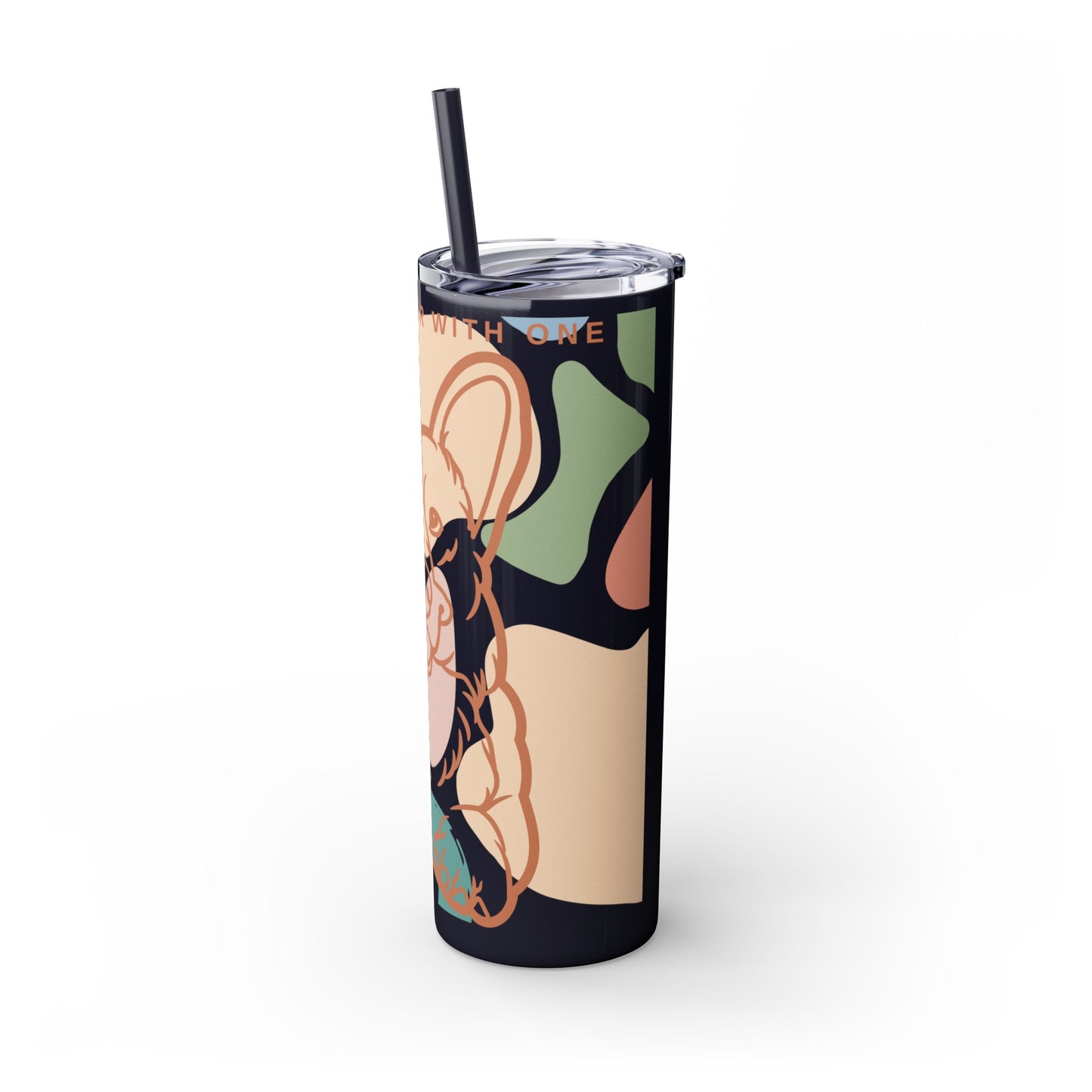 Cute Corgi Skinny Tumbler with Straw, 20oz