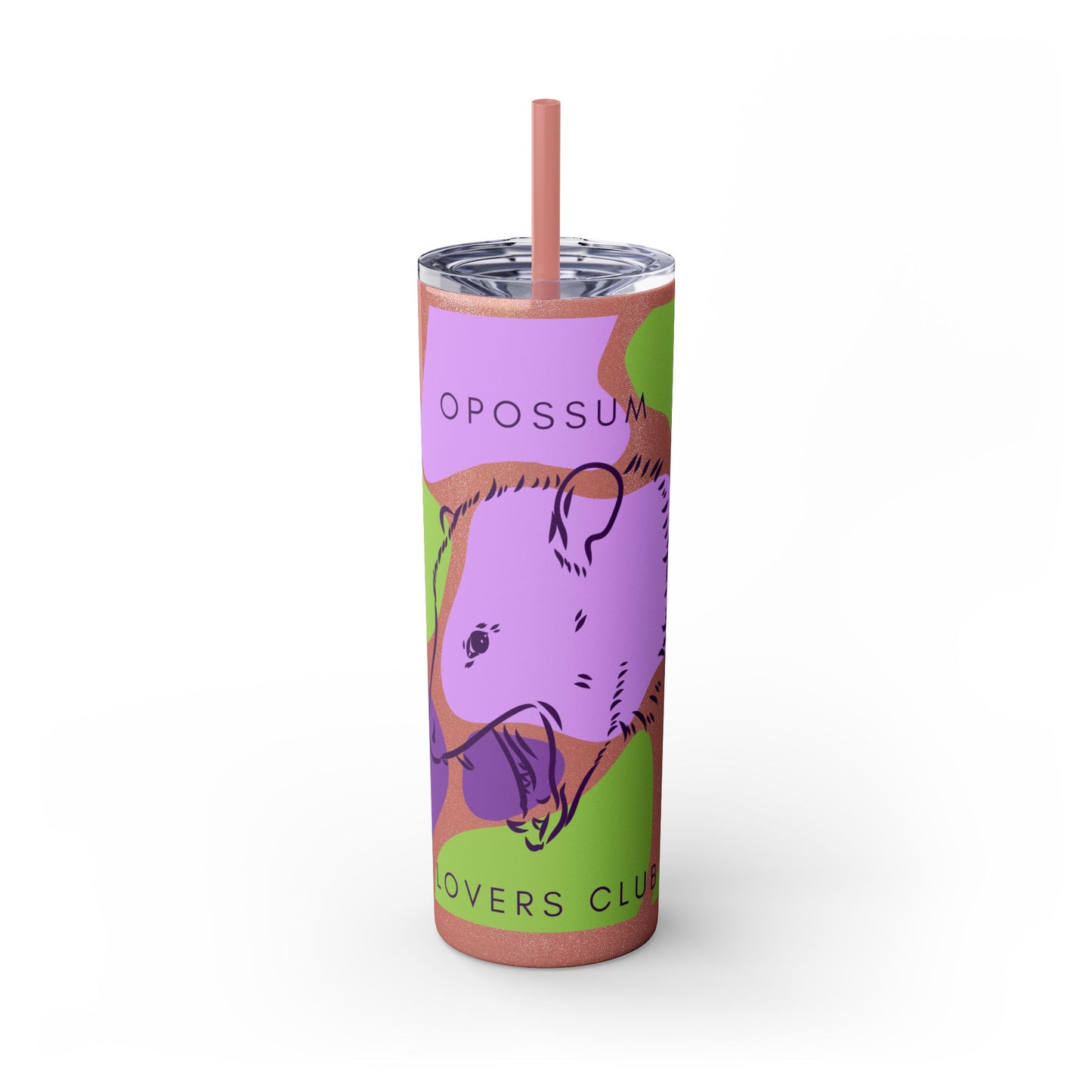 Opossum Club Tumbler with Straw, 20oz