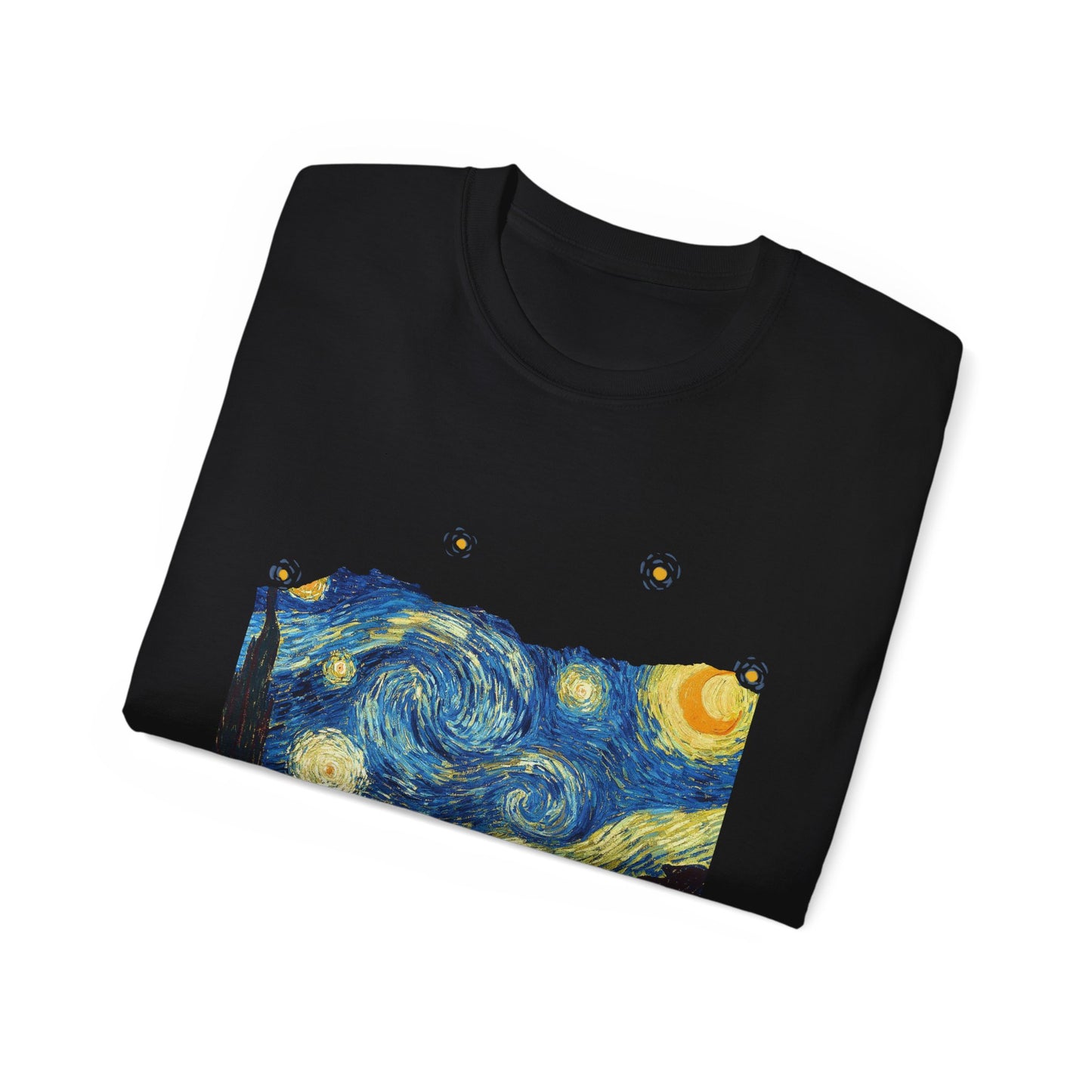 Ripped Vincent Van Gogh, A Starry Night 1889 Ultra Cotton Tee