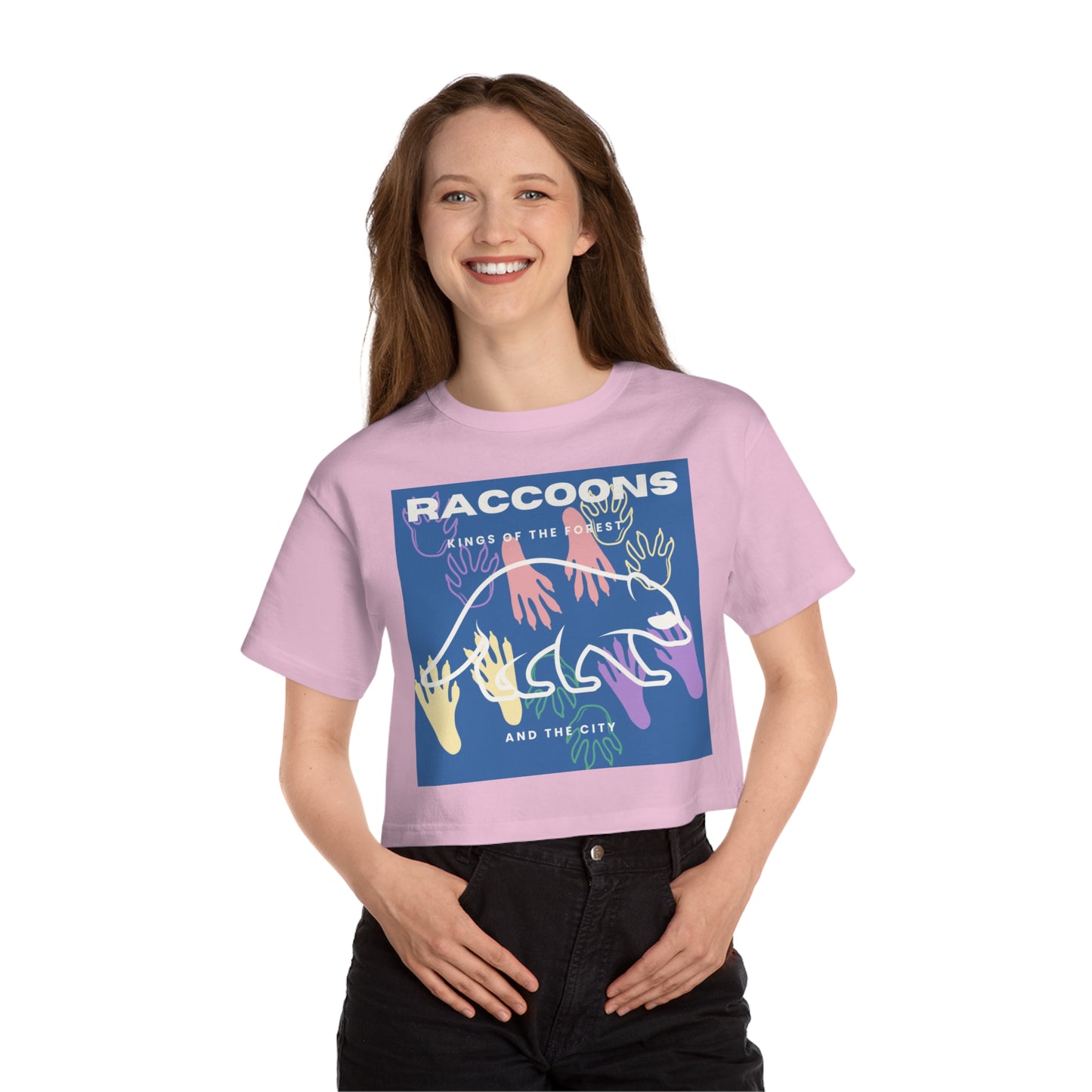 Kings of City Forest Raccoons Champion Women's Heritage Cropped T-Shirt