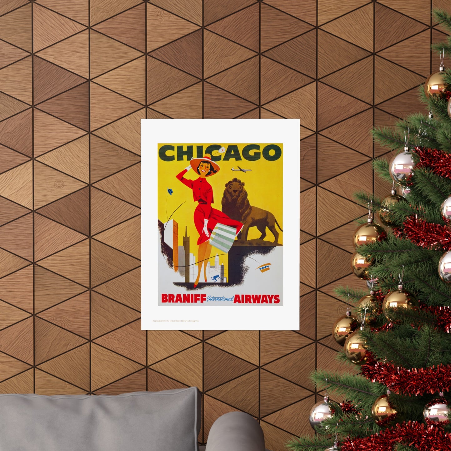 Chicago Illustration Vertical Poster