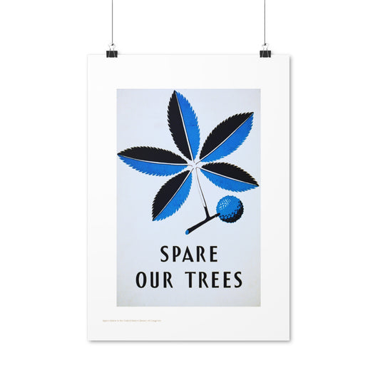 Spare Our Trees Buckeyes Illustration Vertical Poster