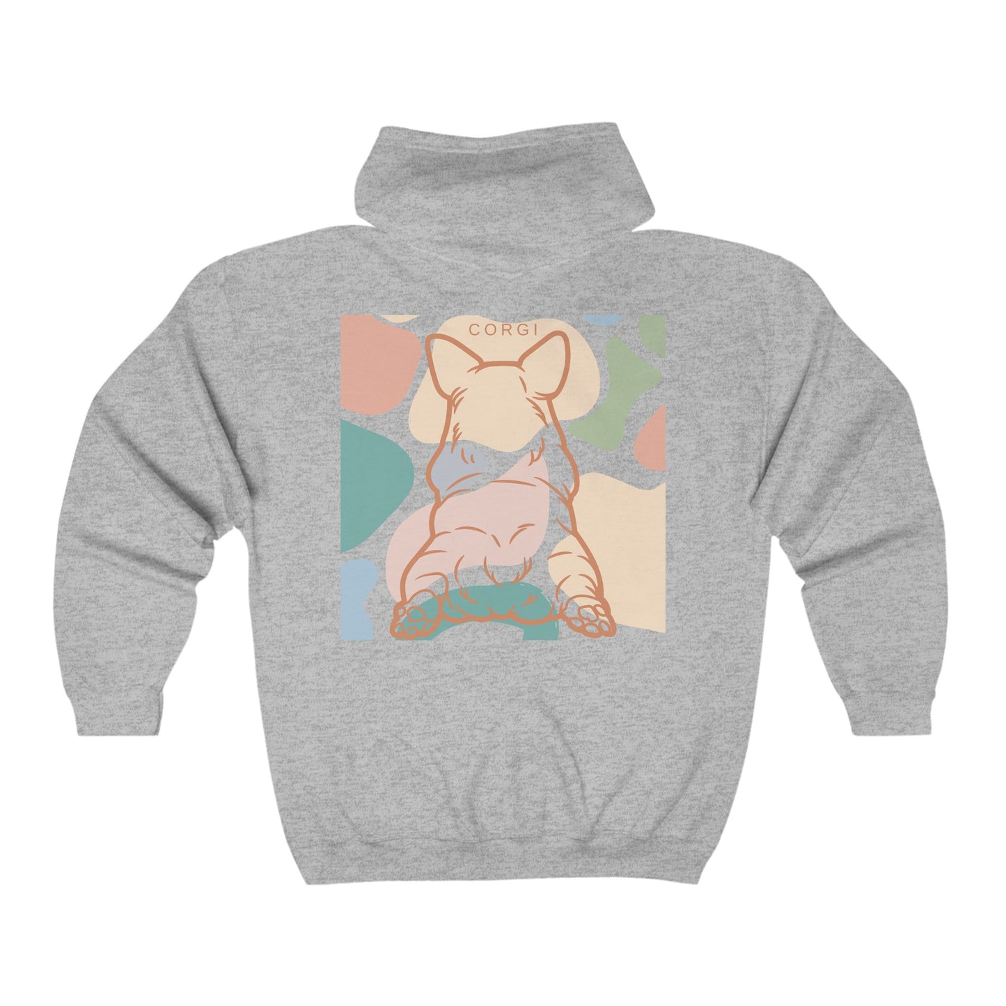 Cute Corgi Rump Unisex Heavy Blend™ Full Zip Hooded Sweatshirt