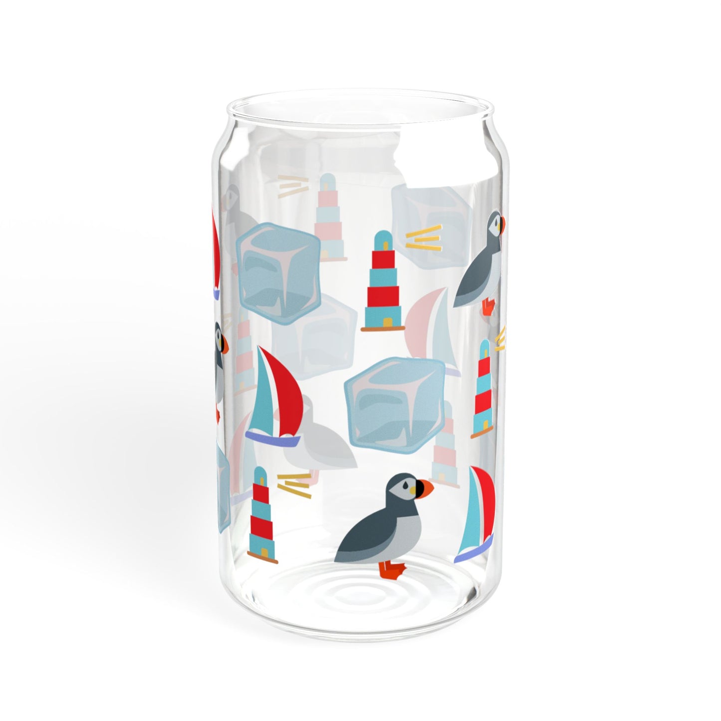 Puffins Sipper Glass, 16oz