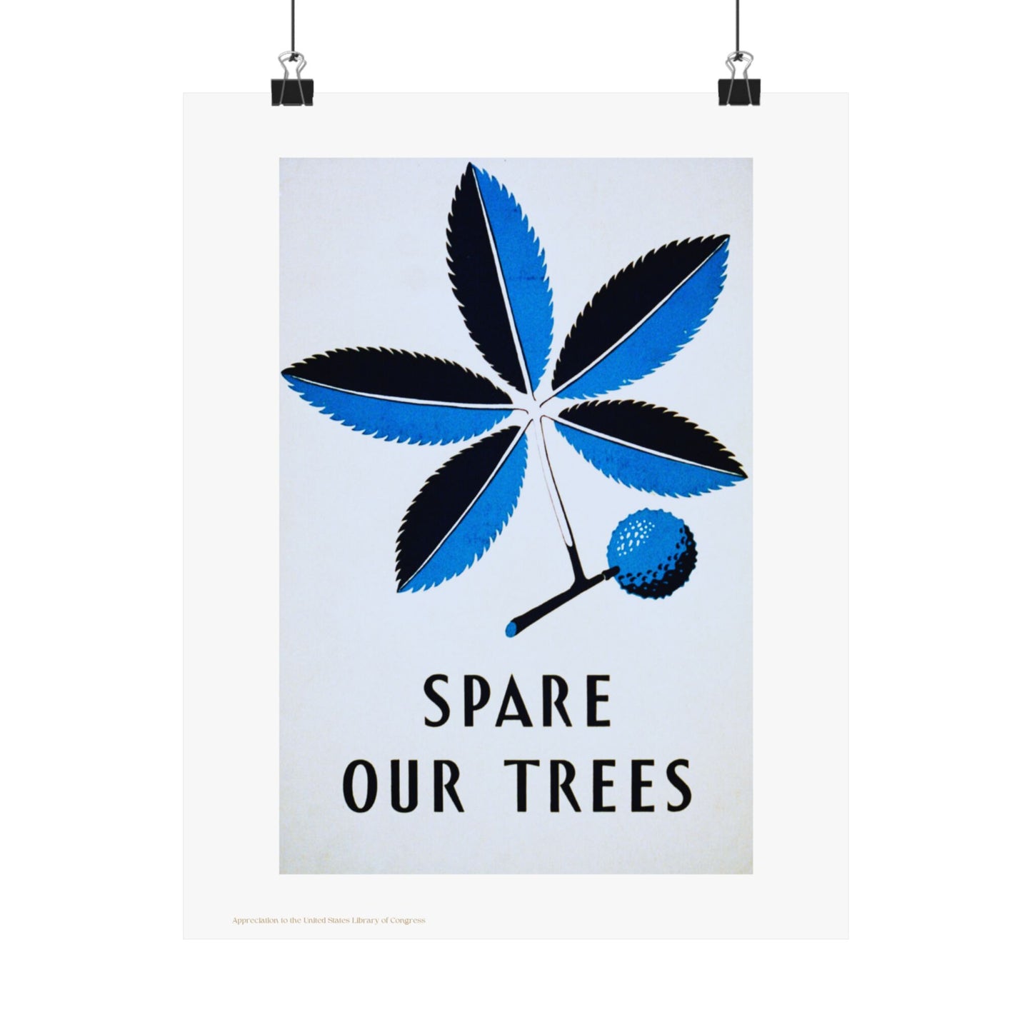 Spare Our Trees Buckeyes Illustration Vertical Poster