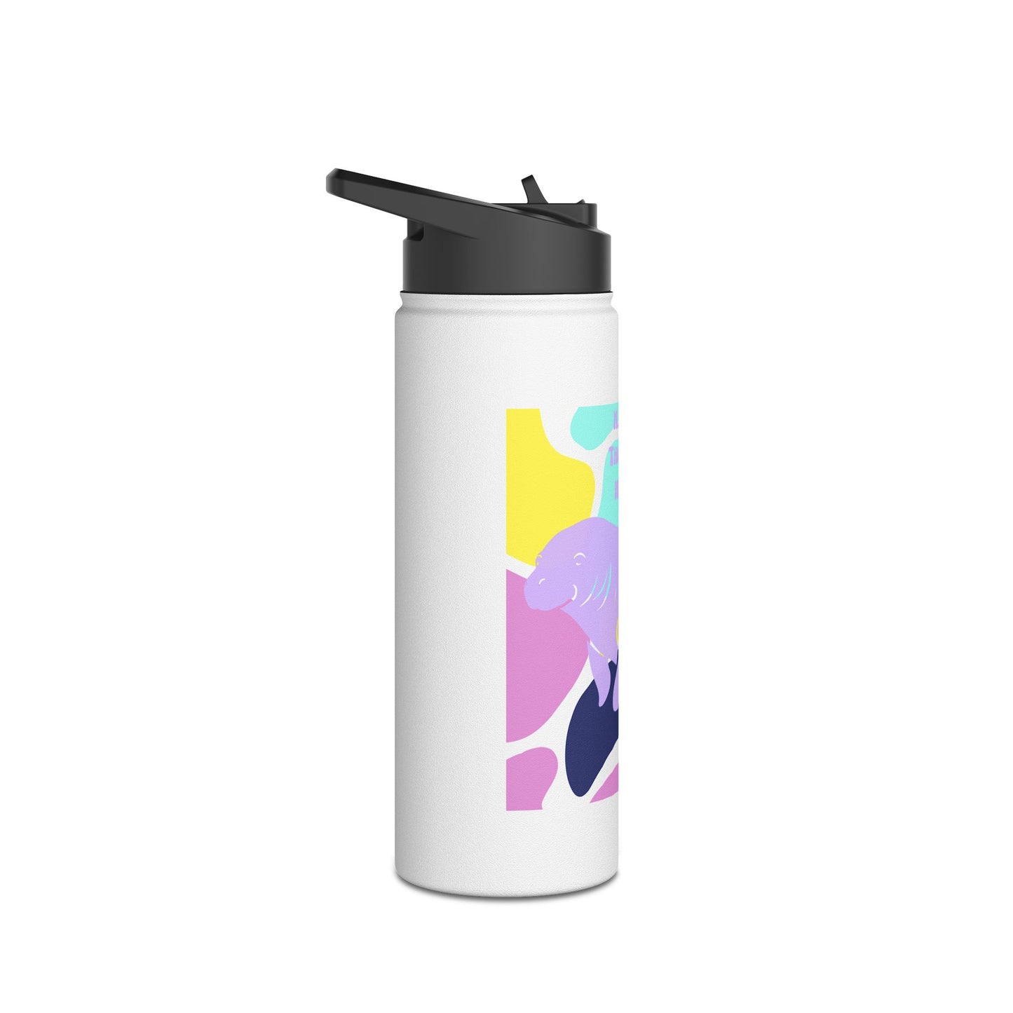 The Original Mermaid Manatee Stainless Steel Water Bottle, Standard Lid