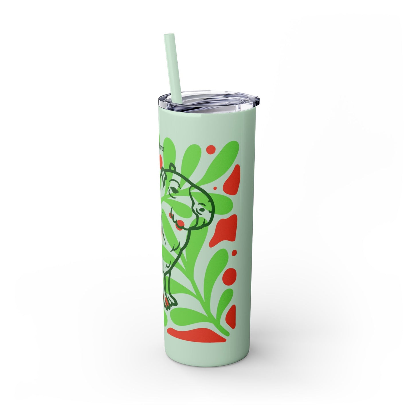 Capybara Skinny Tumbler with Straw, 20oz