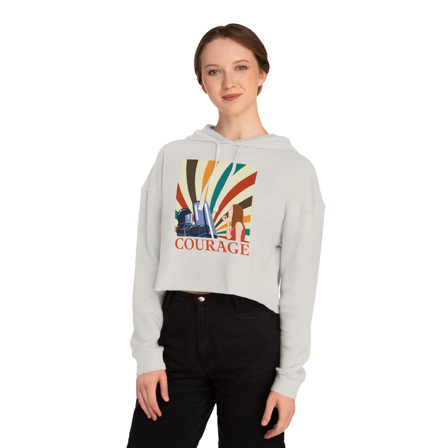 Sudadera corta con capucha para mujer Courage