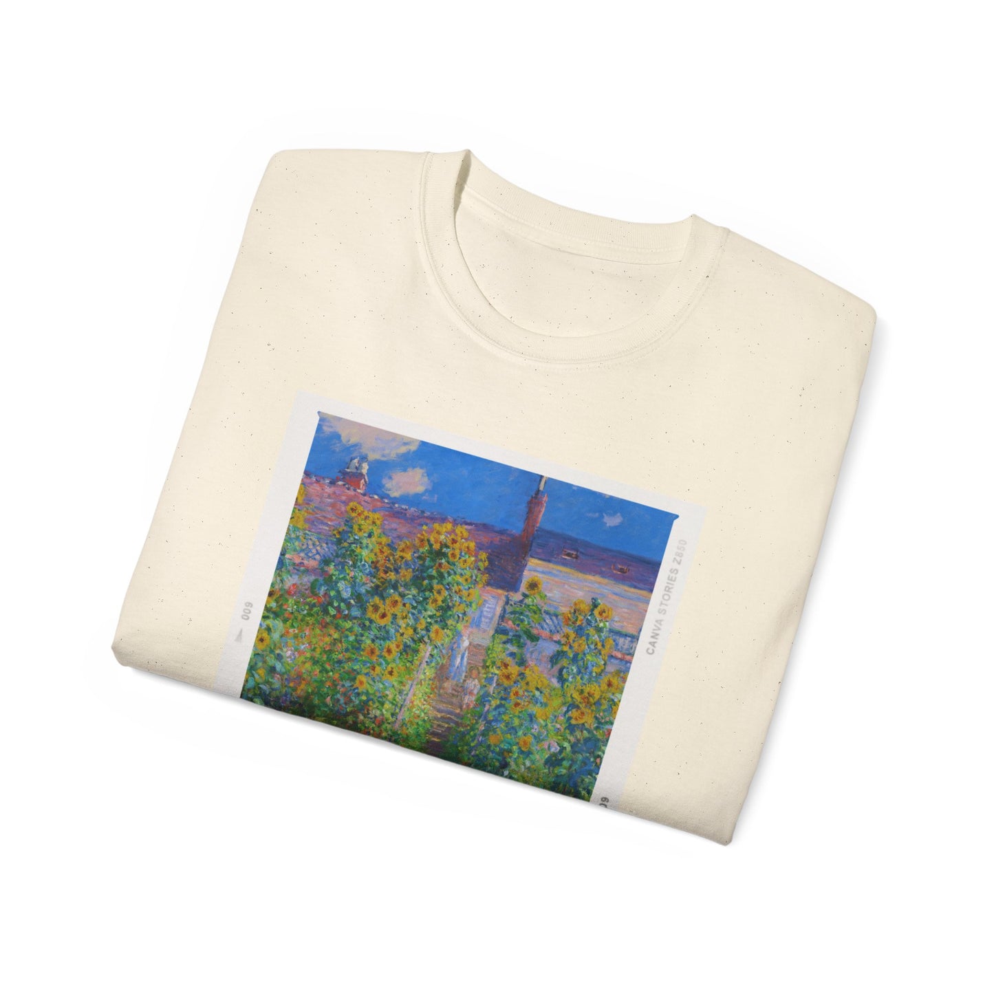 Fotografía de Claude Monet en el jardín de Vetheuil, 1880 Camiseta de algodón ultra suave