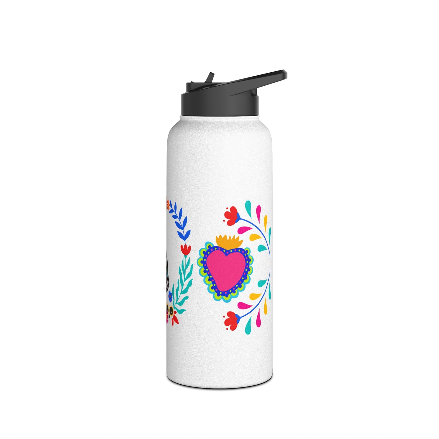 Día De La Kittie Stainless Steel Water Bottle, Standard Lid