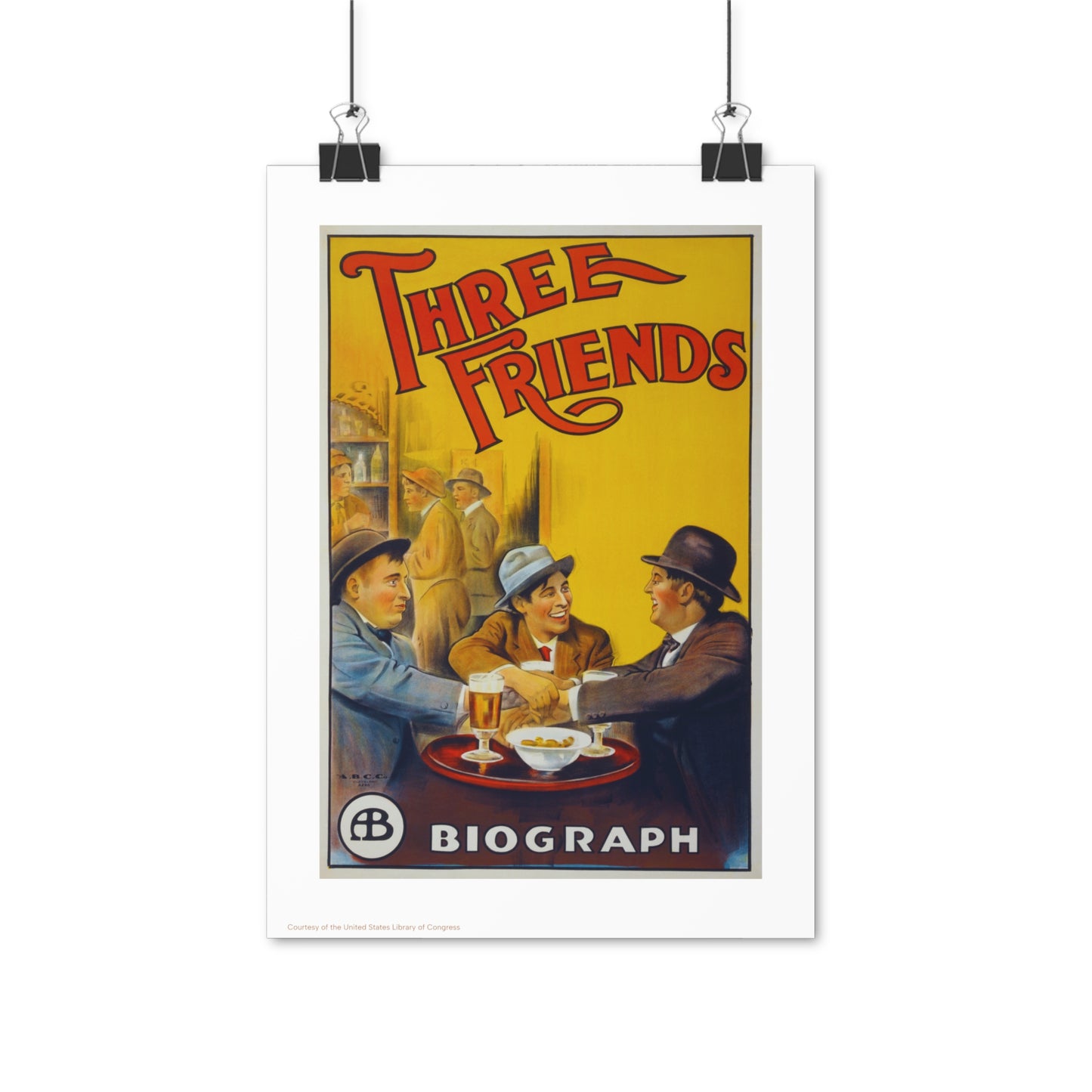 Three Friends Illustration Vertical Poster EU