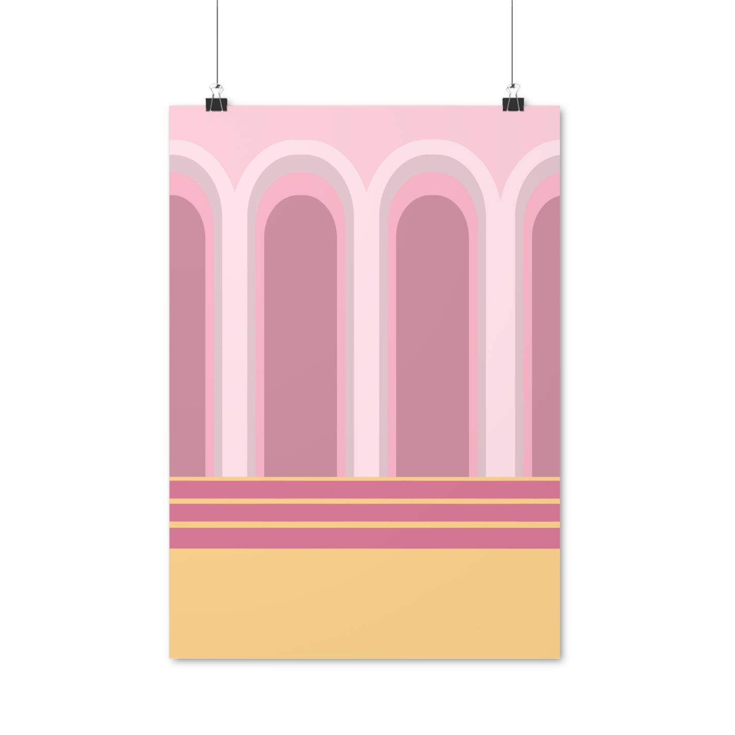 Arches in Rose Illustration Vertical Poster EU