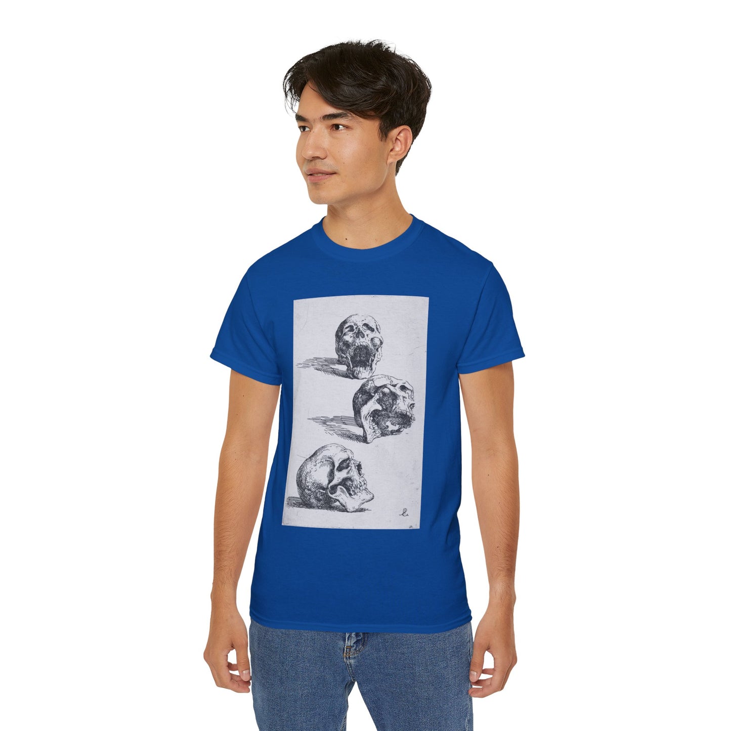 Three Human Skulls Salvator Rosa 1662 Unisex Ultra Cotton Tee EU