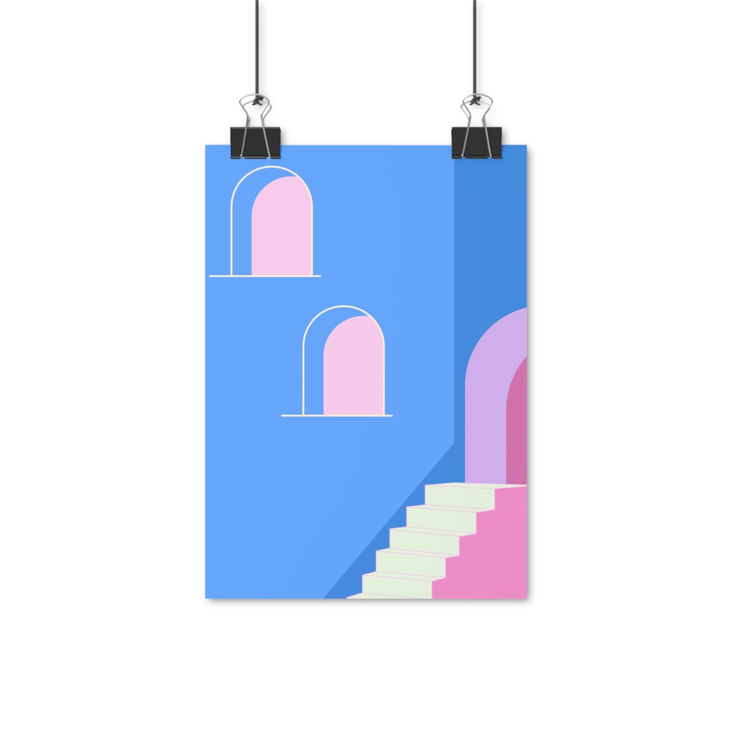 Doorways Illustration Vertical Poster EU