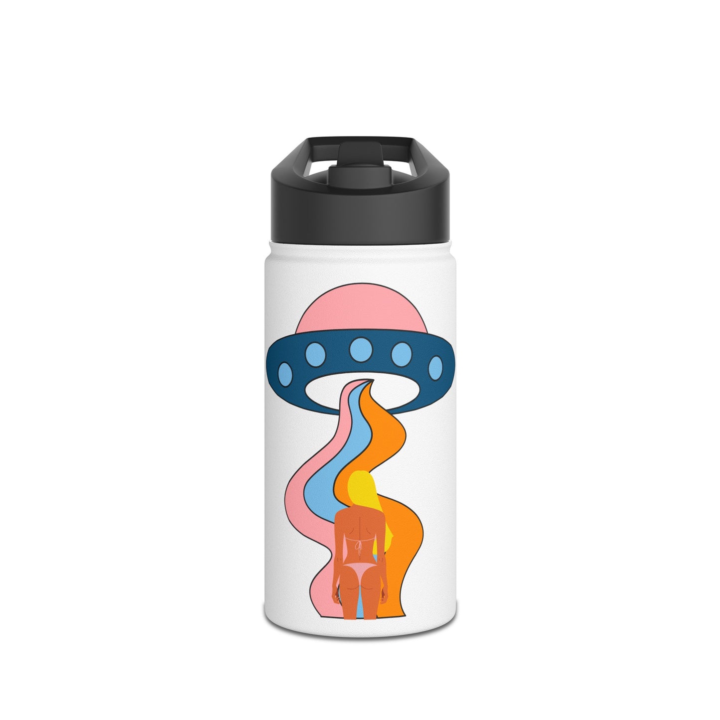 Bikini Abduction Stainless Steel Water Bottle, Standard Lid