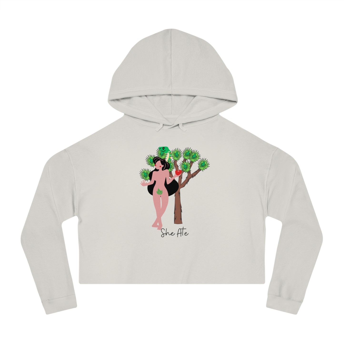 Eve She Ate Crop Hoodie