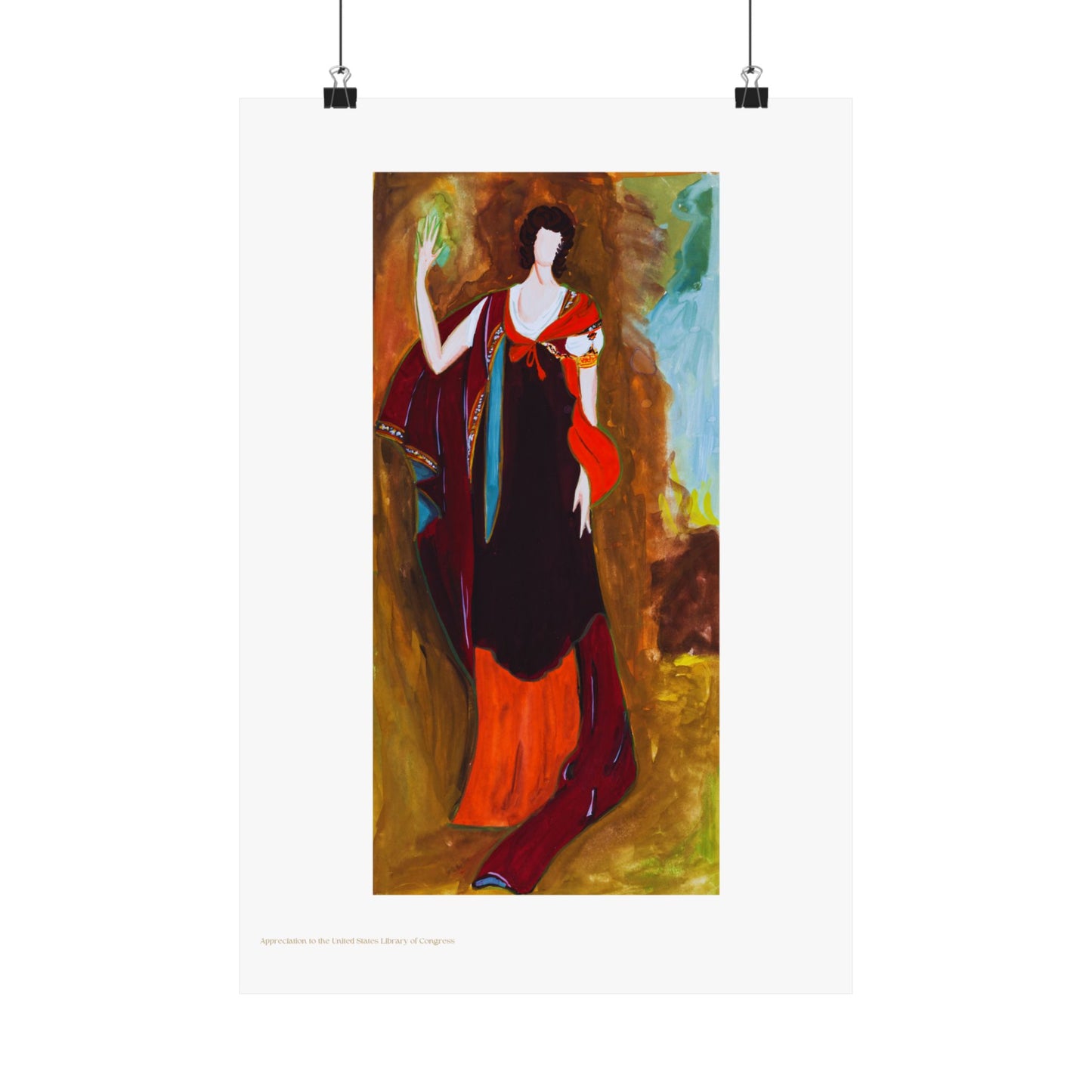 Unknown Lady Painting Vertical Poster