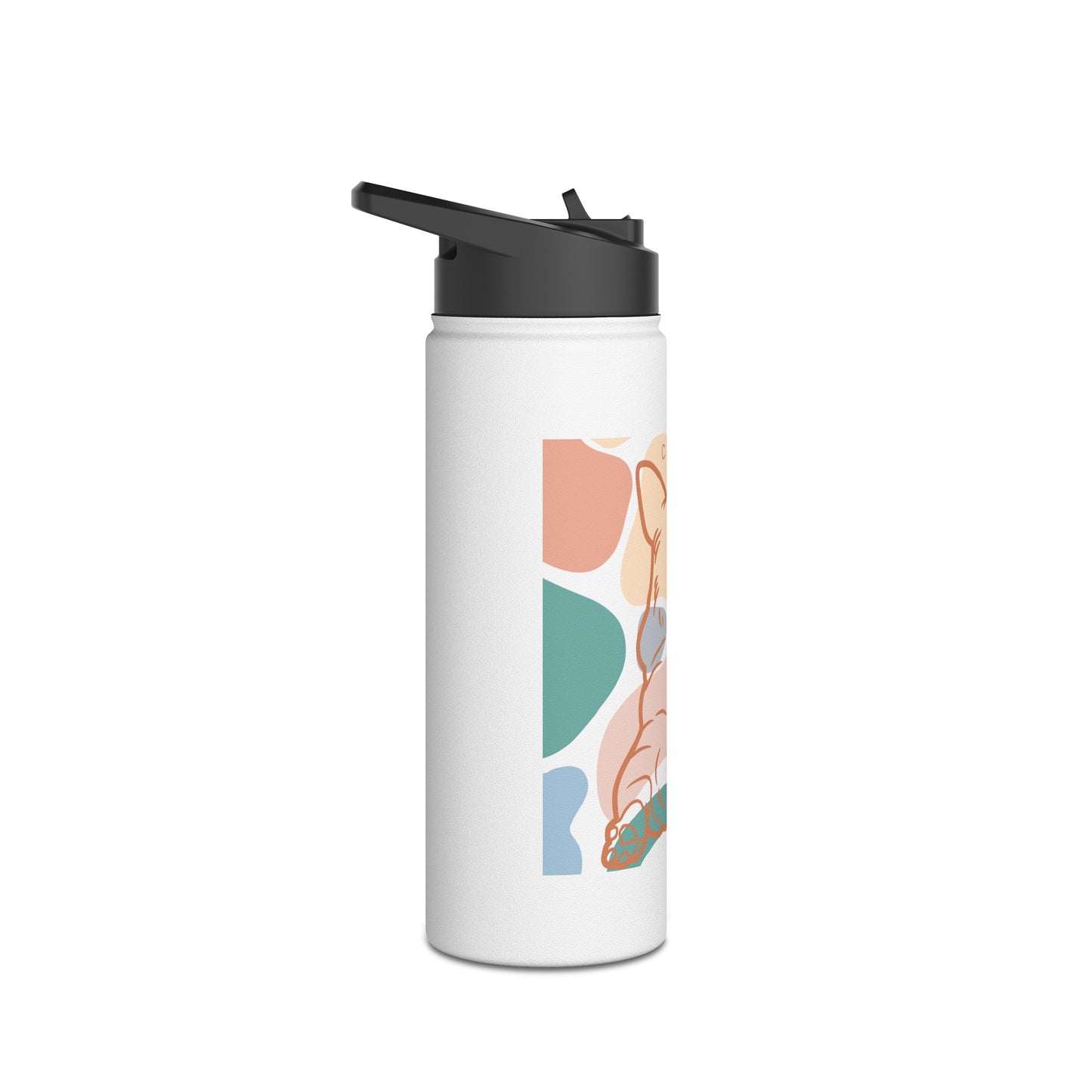 Cute Corgi Rump Stainless Steel Water Bottle, Standard Lid