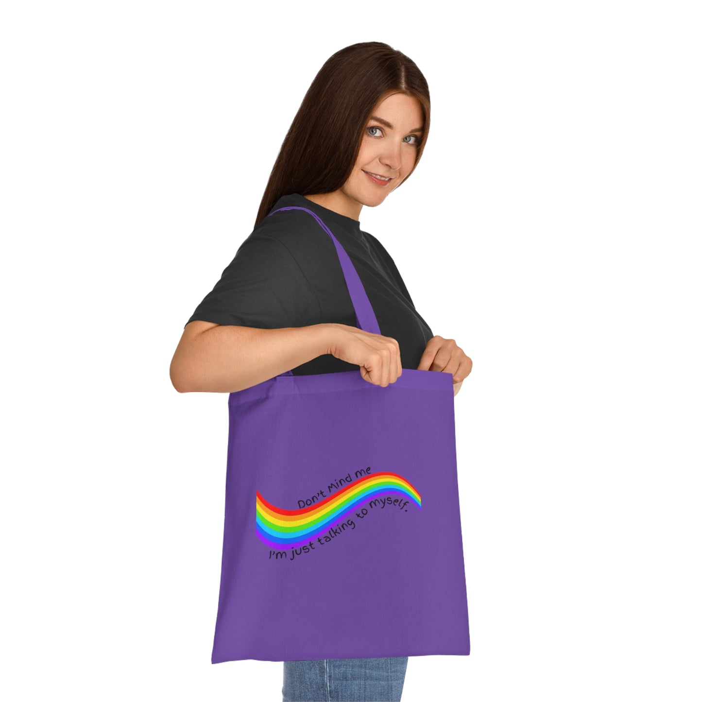 Talking to Myself Rainbow Tote Bag EU