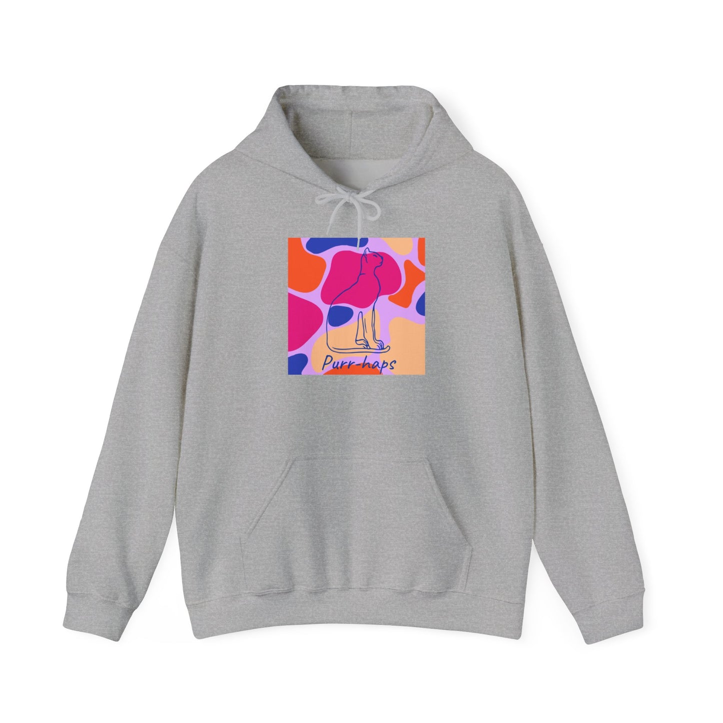 Sudadera unisex con capucha y mezcla pesada Purr-haps Cat 