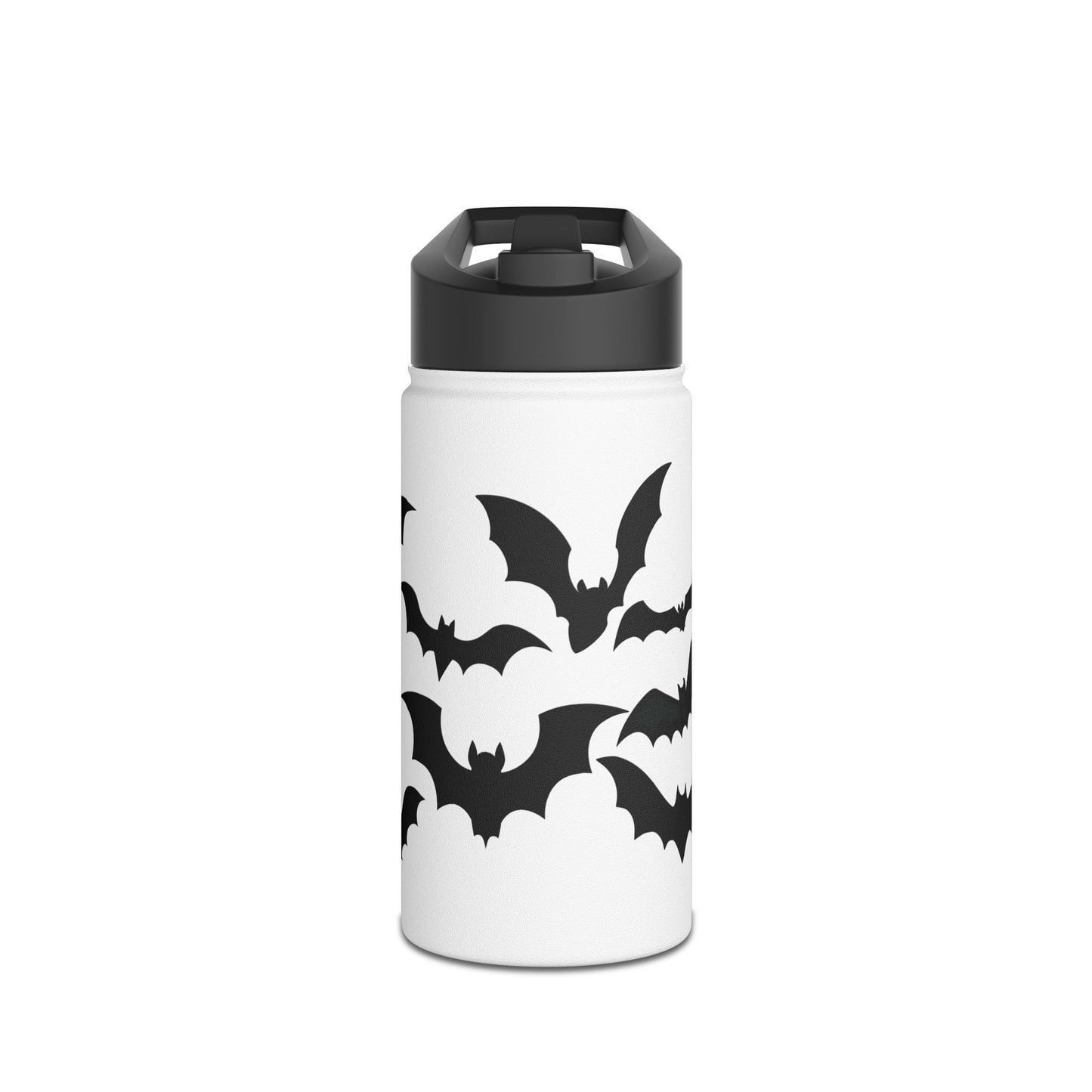 Botella de agua de acero inoxidable con tapa estándar I Love Bats 