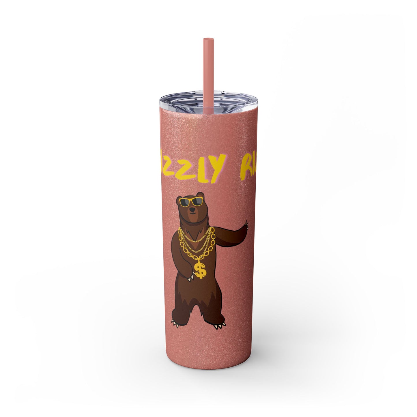 Grizzly Rizz Bear Tumbler with Straw, 20oz