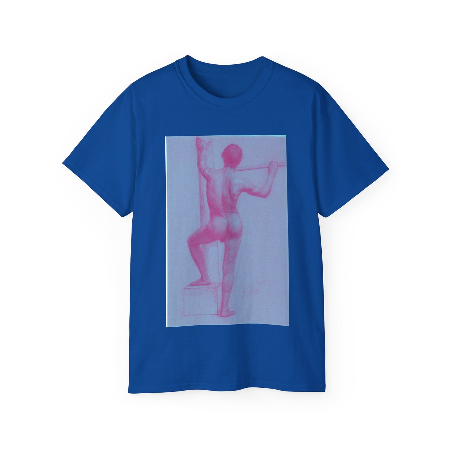 Gustav Klimt, Male Nude with Left Foot on a Pedestal 1879 Unisex Ultra Cotton Tee