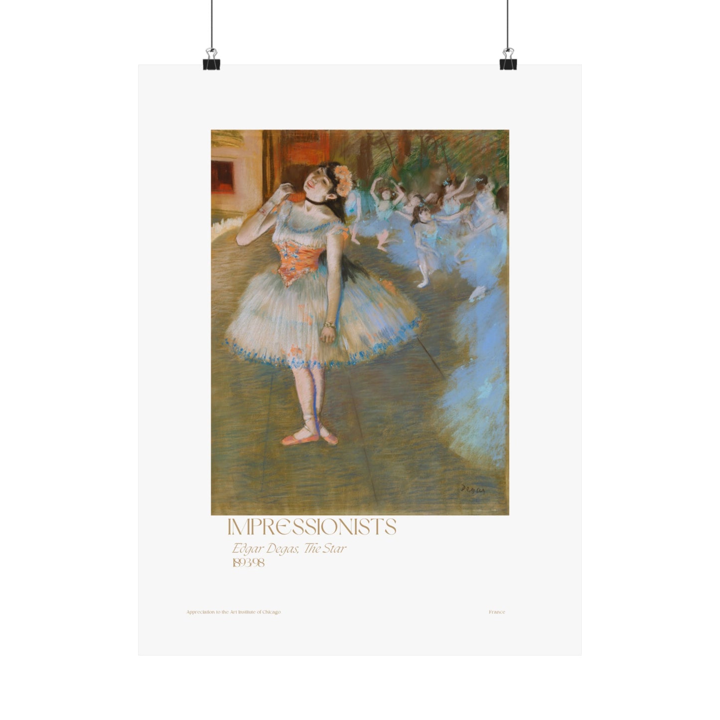 Edgar Degas, The Star 1893/98 Vertical Poster