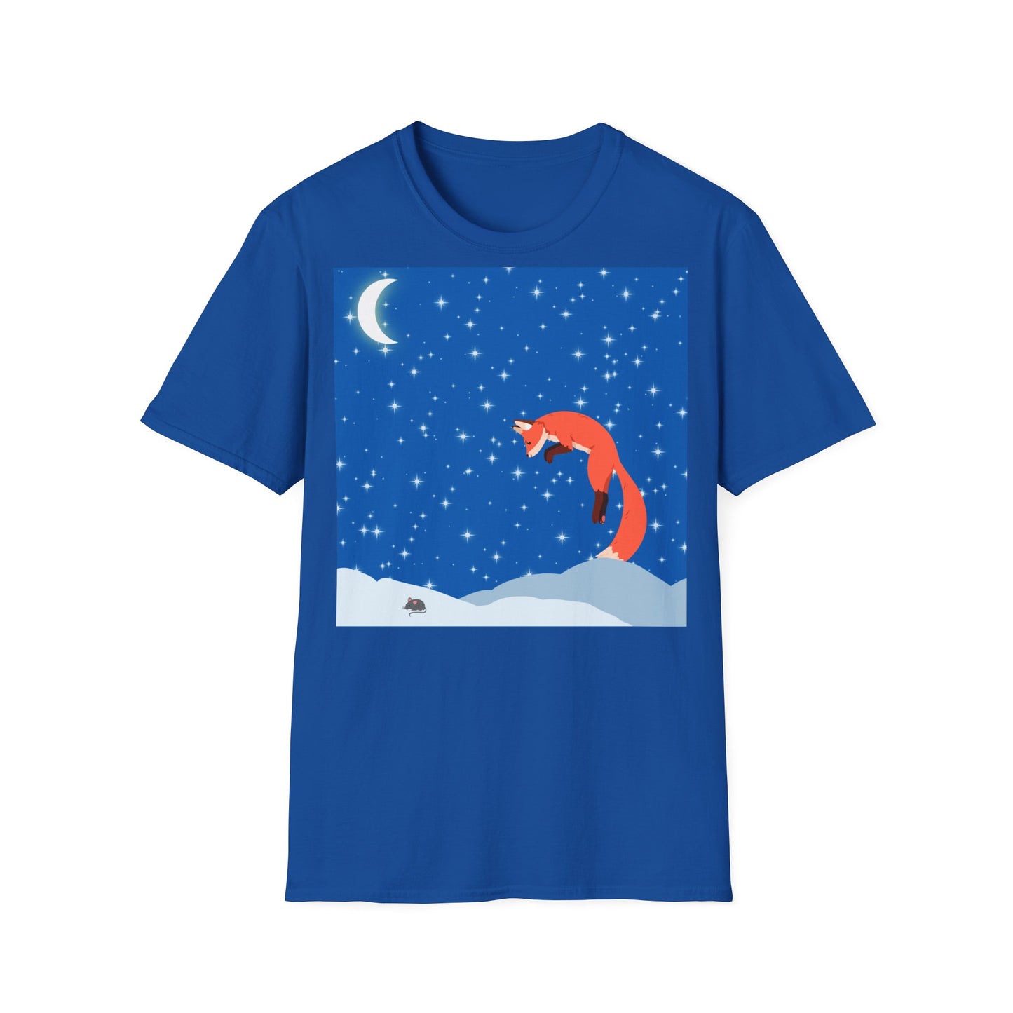 Camiseta unisex de estilo suave Snow Jumping Fox 