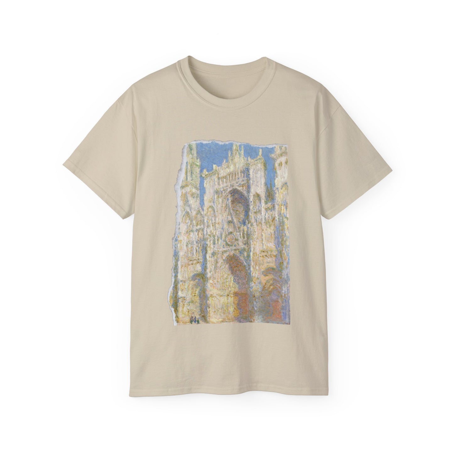 Camiseta de algodón ultradelgada de Claude Monet, catedral de Rouen, el portal al sol, 1894