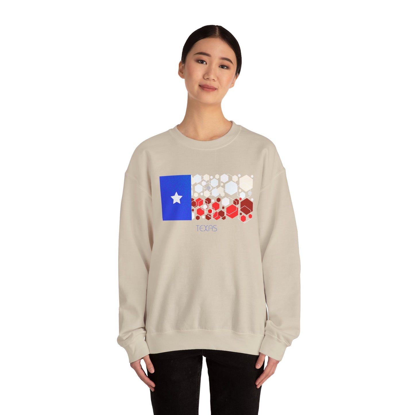 Sudadera unisex Modern Texas Heavy Blend™ con cuello redondo