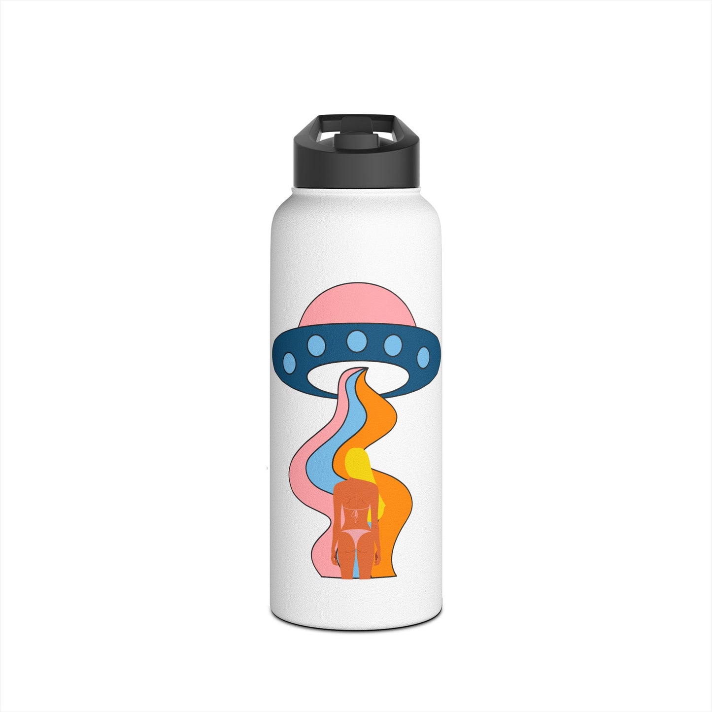 Bikini Abduction Stainless Steel Water Bottle, Standard Lid