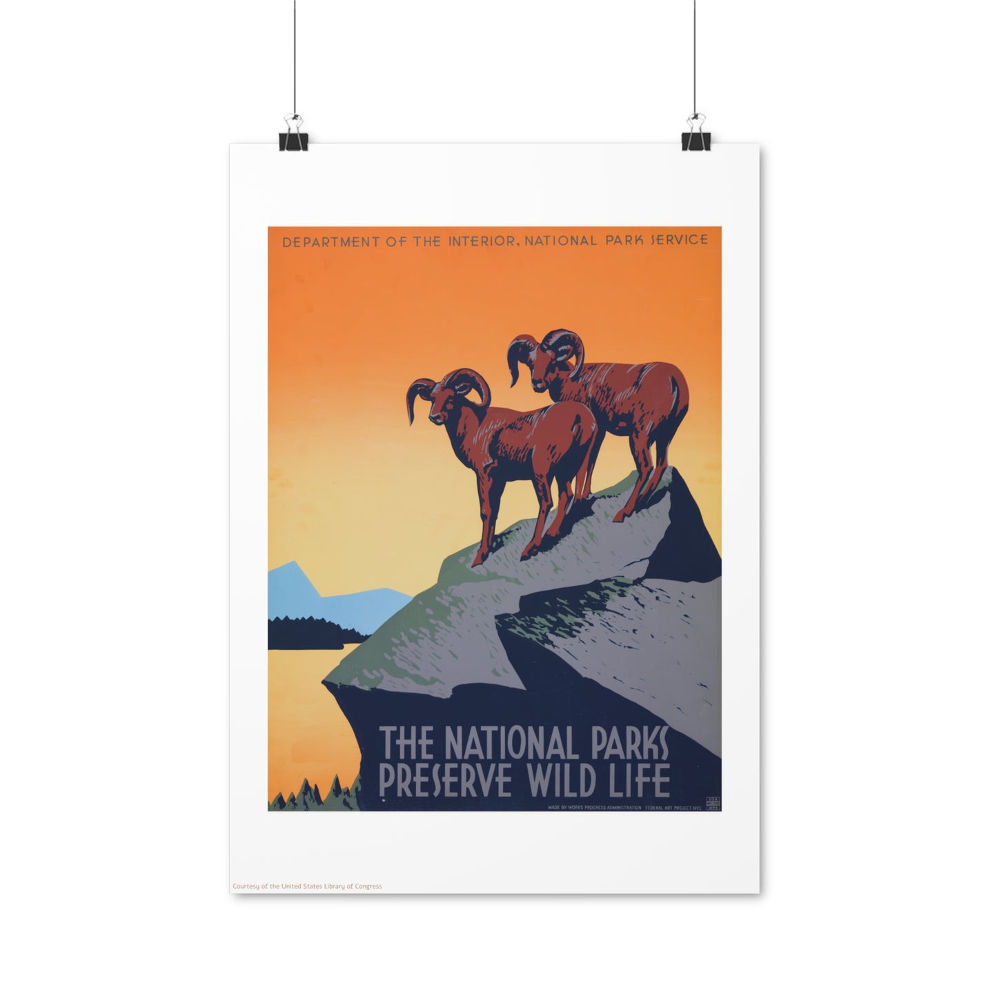 National Park Illustration Vertical Poster EU