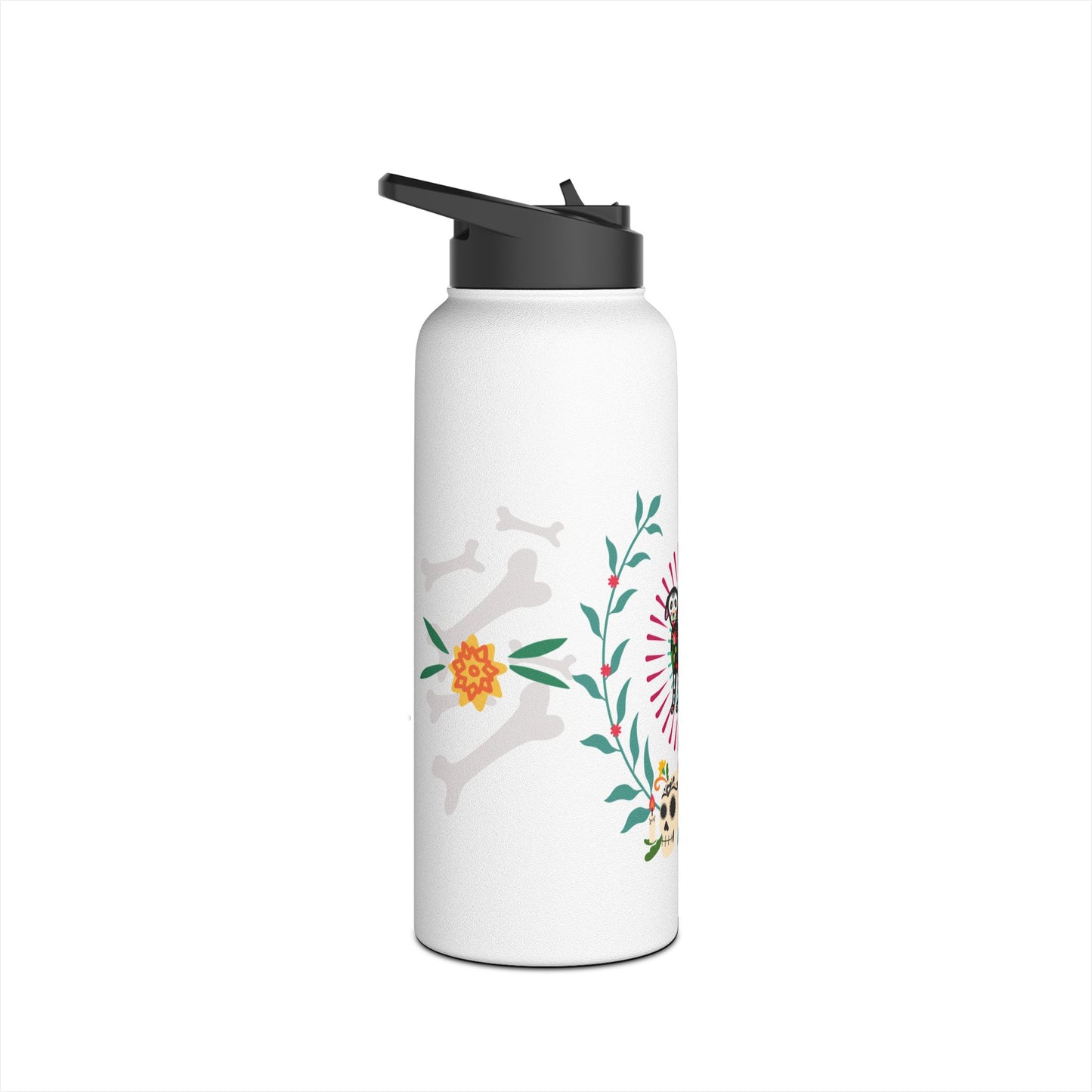 Día De La Doggie Stainless Steel Water Bottle, Standard Lid