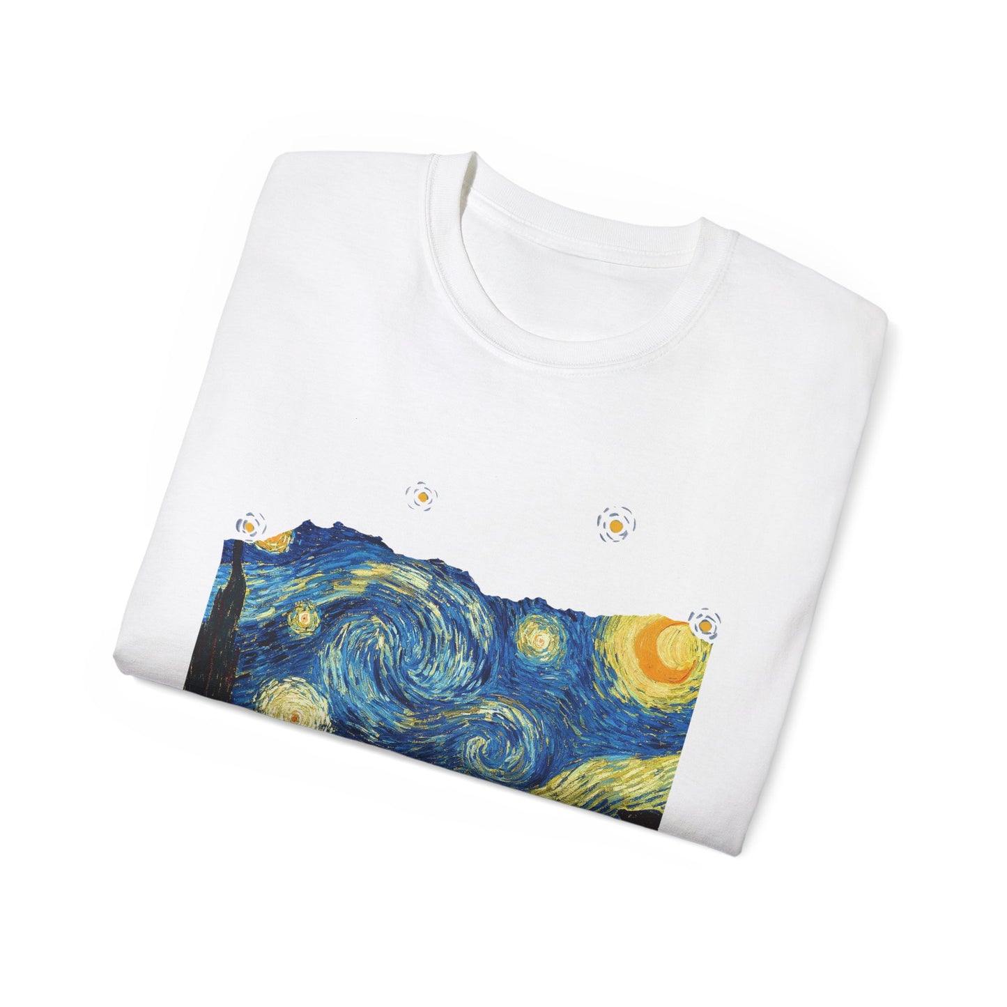 Camiseta de algodón ultradelgada de Vincent Van Gogh, La noche estrellada, 1889, UE