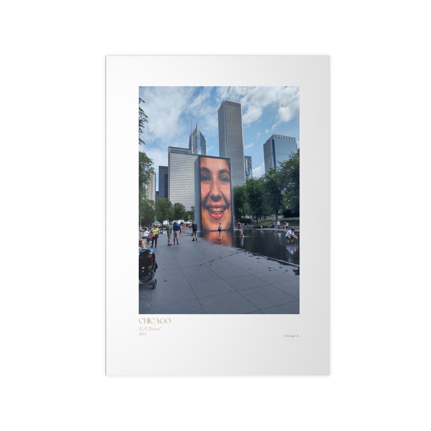 Chicago Two Photograph Vertical Posters EU