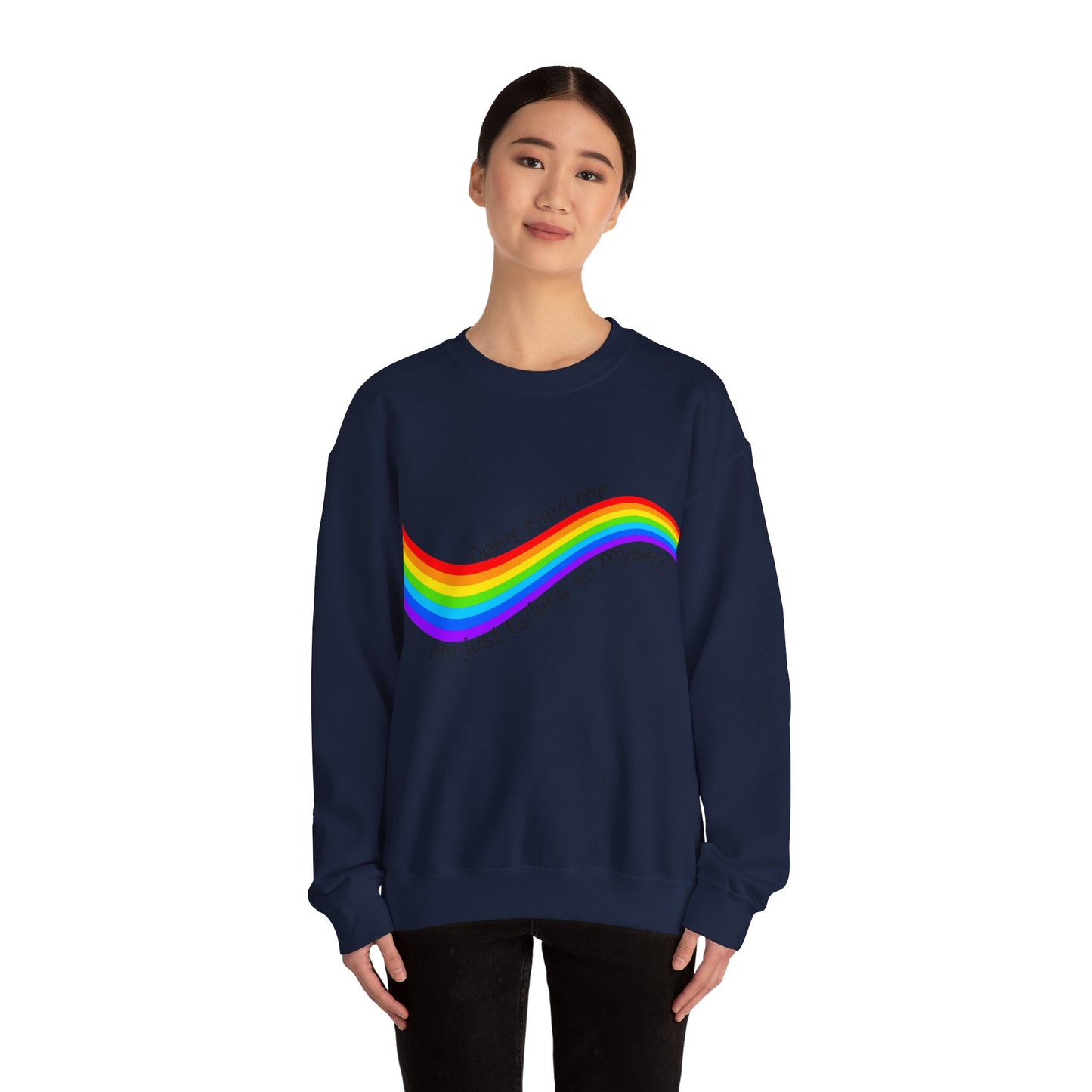 Talking to Myself Rainbow Unisex Heavy Blend™ Crewneck Sweatshirt EU